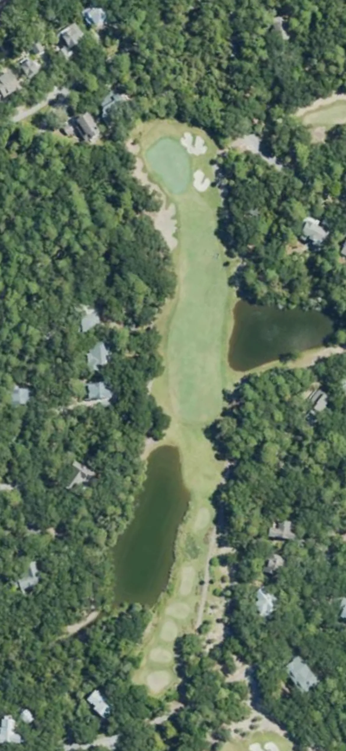 Bald Head Island Club hole 3 aerial preview, par 4, 362 yards