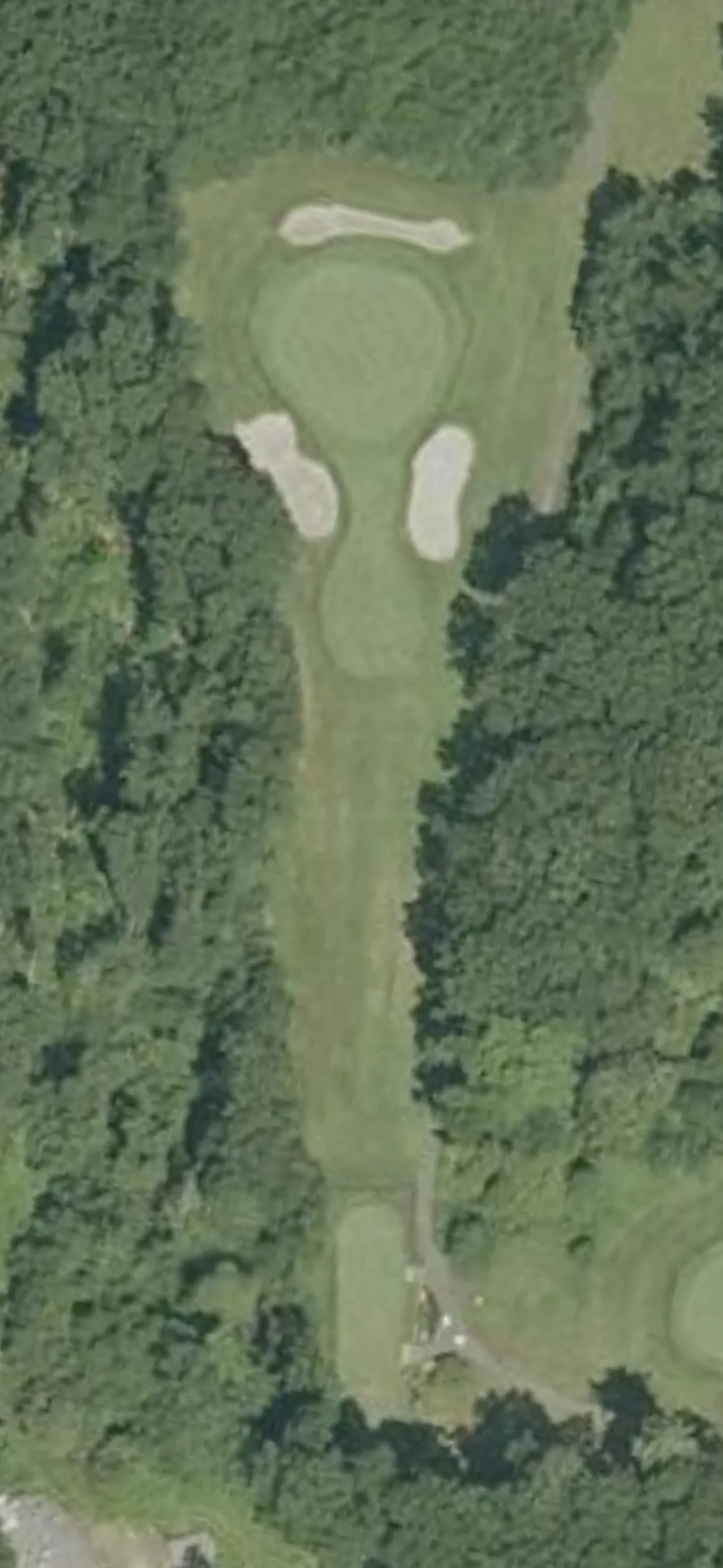 Haverhill Country Club hole 7 aerial preview, par 3, 185 yards