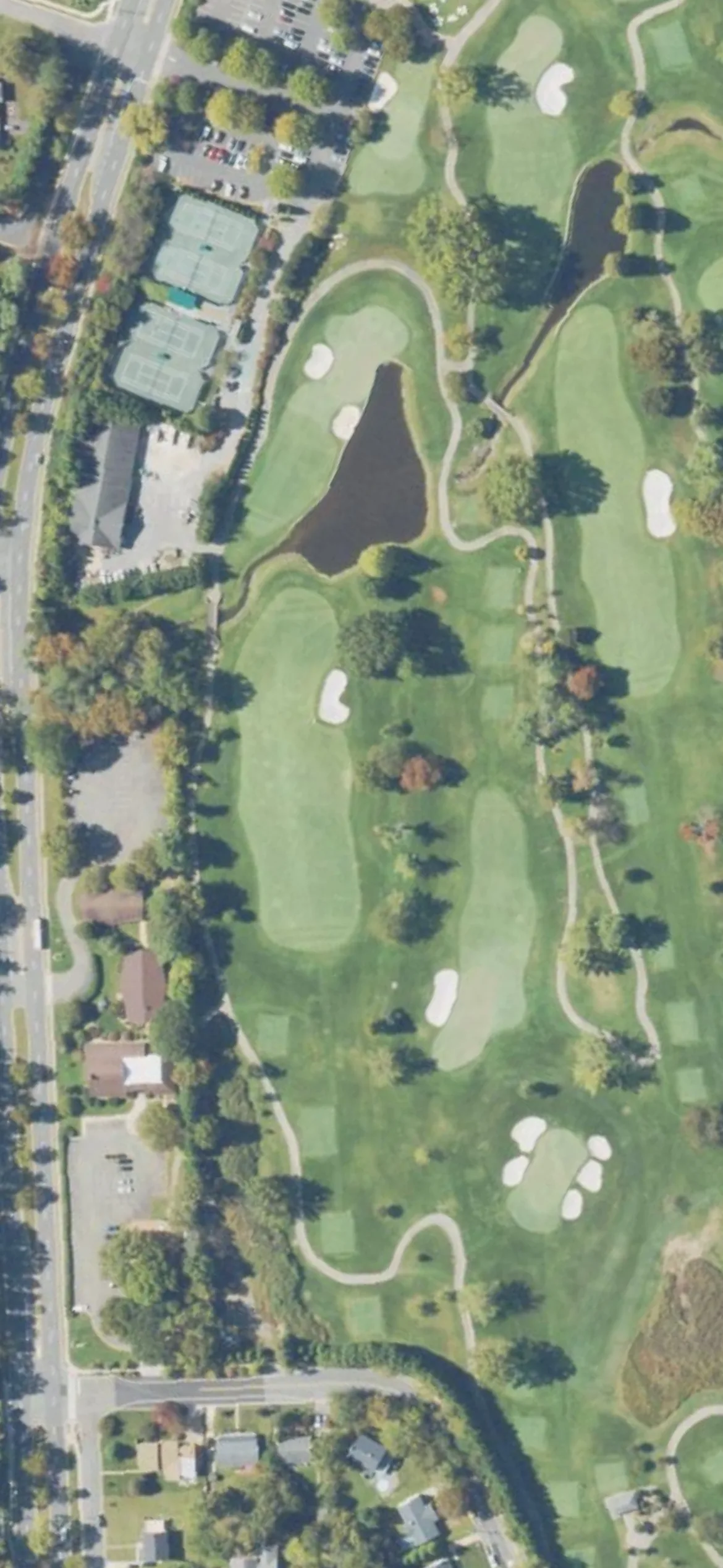 Westwood Country Club hole 16 aerial preview, par 4, 424 yards