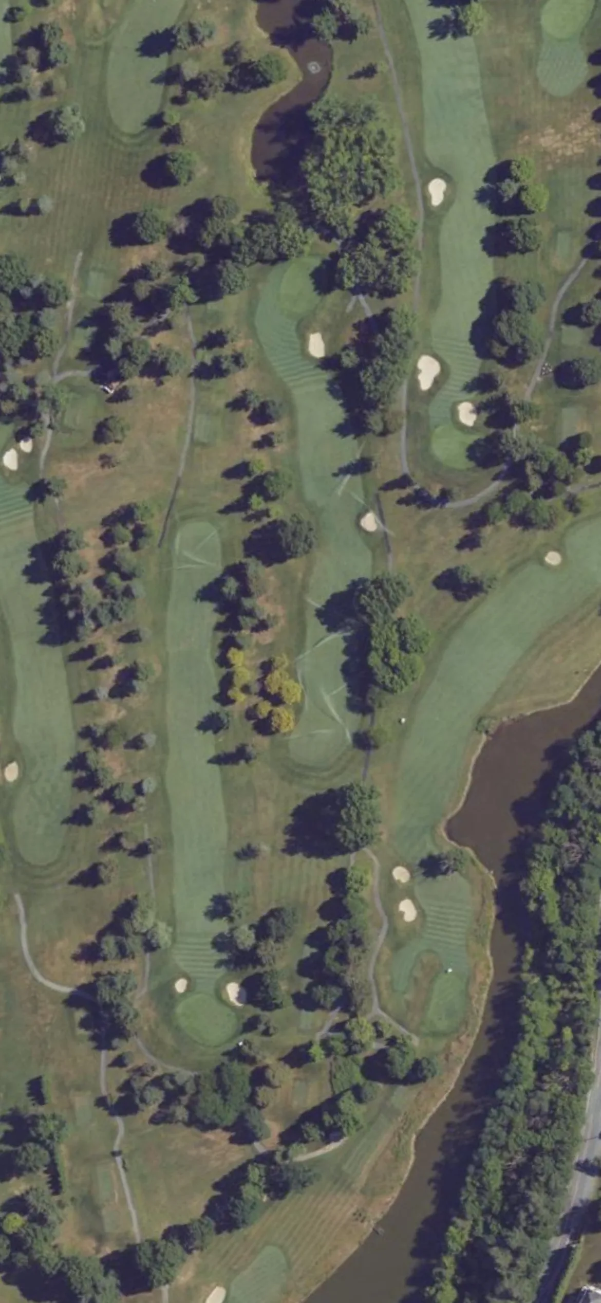 Colonial Golf & Tennis Club hole 15 aerial preview, par 4, 438 yards