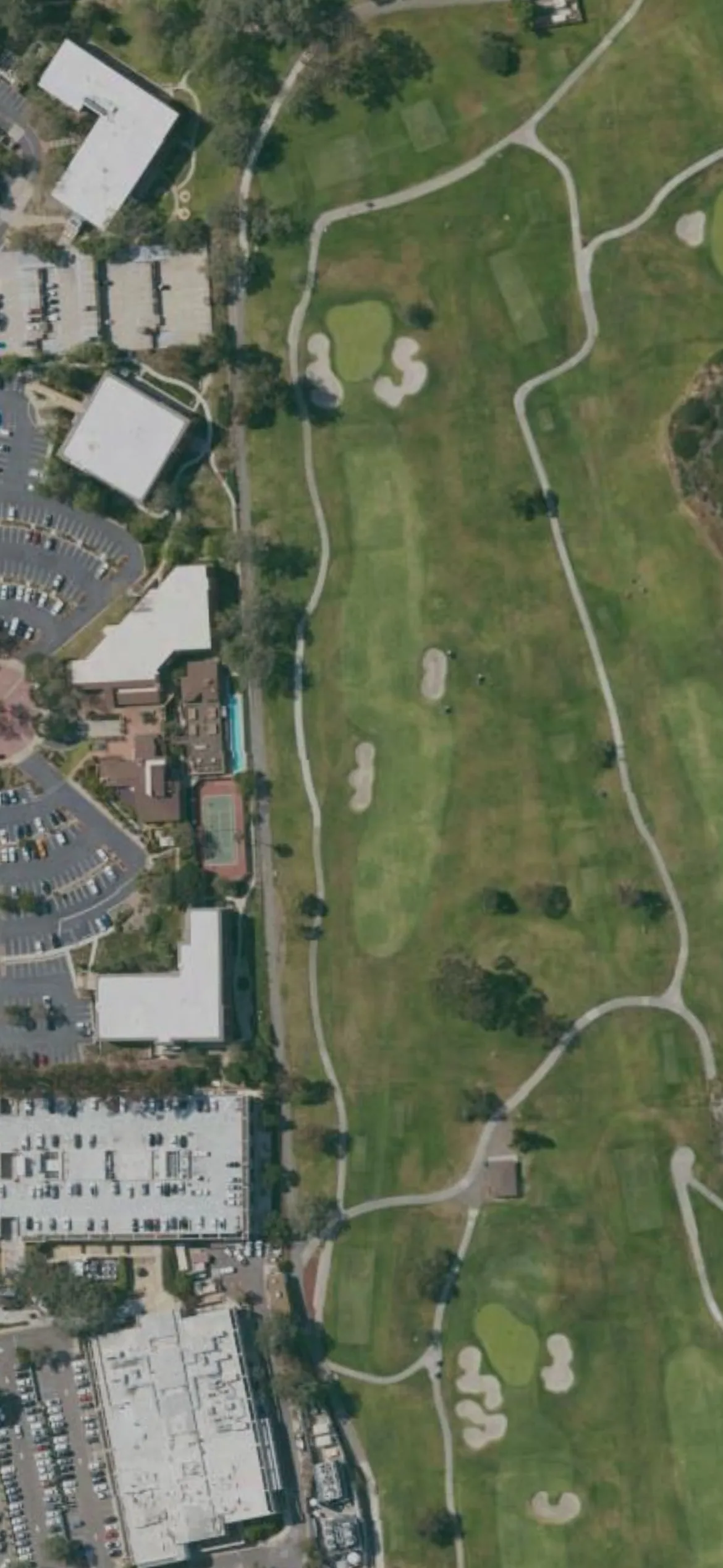 Torrey Pines Municipal Golf Course - South hole 10 aerial preview, par 4, 454 yards
