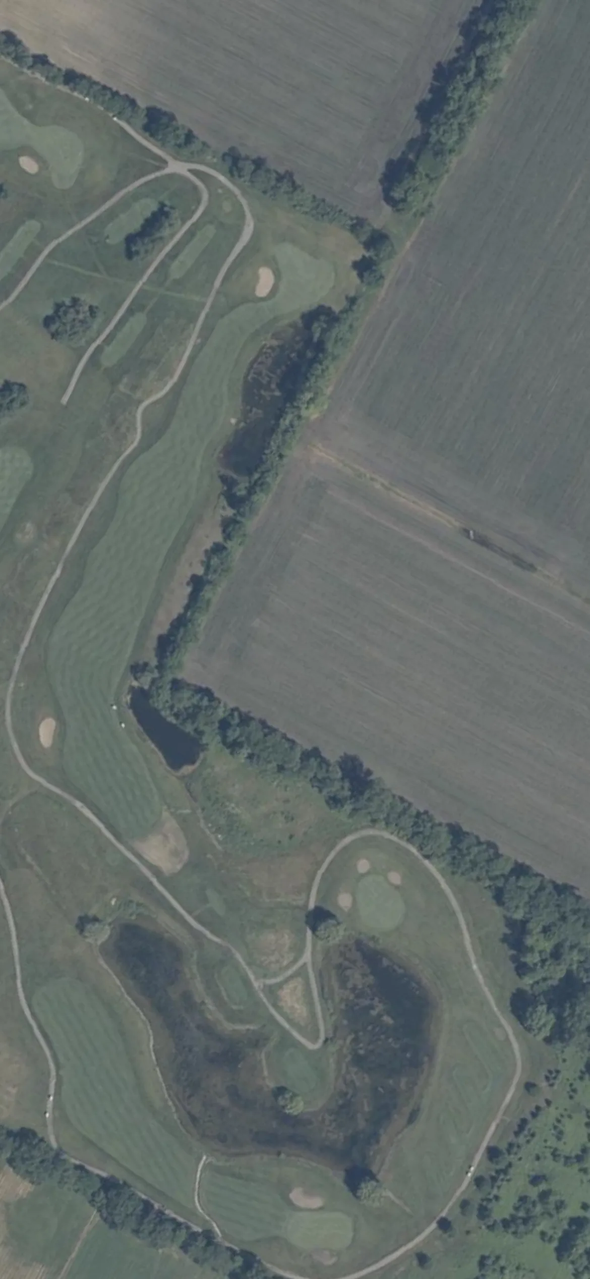 Meadow Valley Golf Club hole 16 aerial preview, par 5, 528 yards