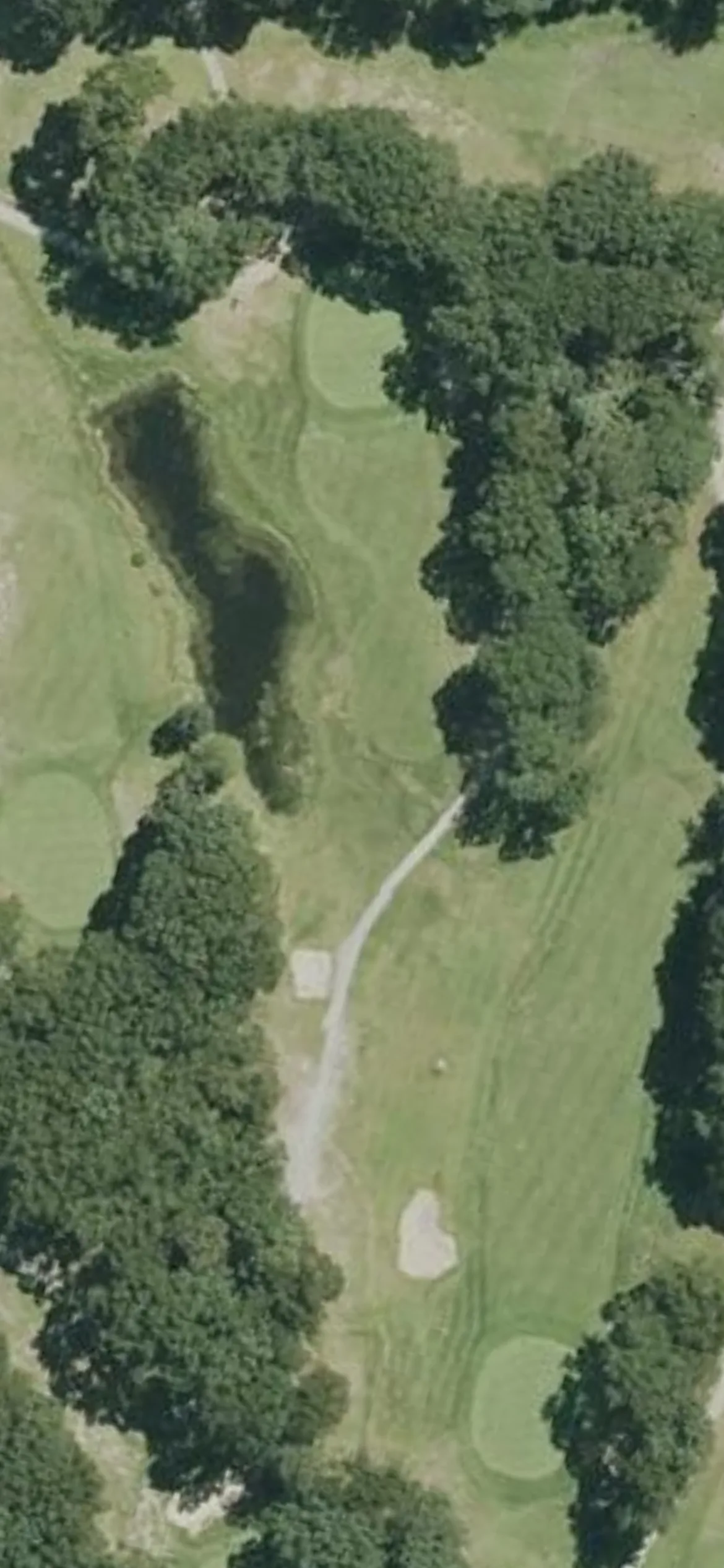Rockland Golf Course hole 3 aerial preview, par 3, 224 yards
