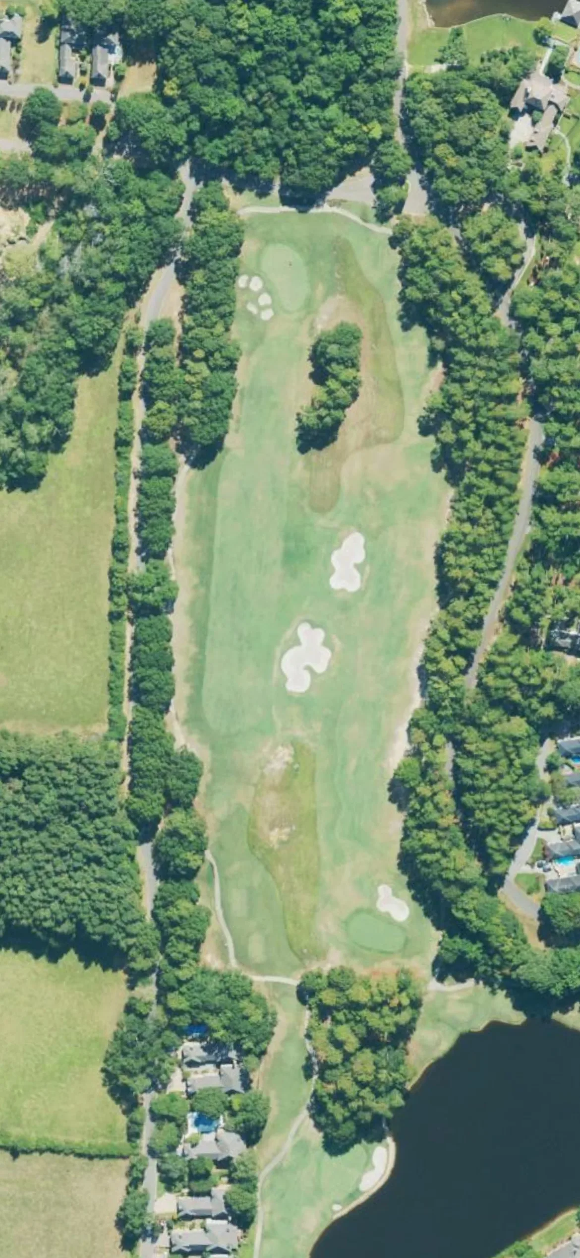 Canebrake Country Club - Canebrake Golf Club hole 17 aerial preview, par 4, 446 yards