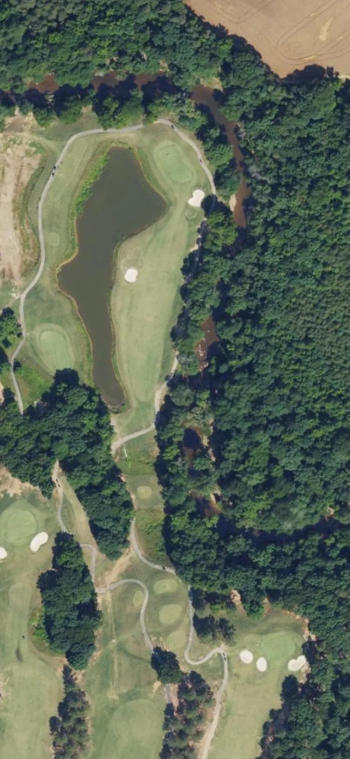 Eagle Chase GC hole 2 aerial preview, par 4, 407 yards