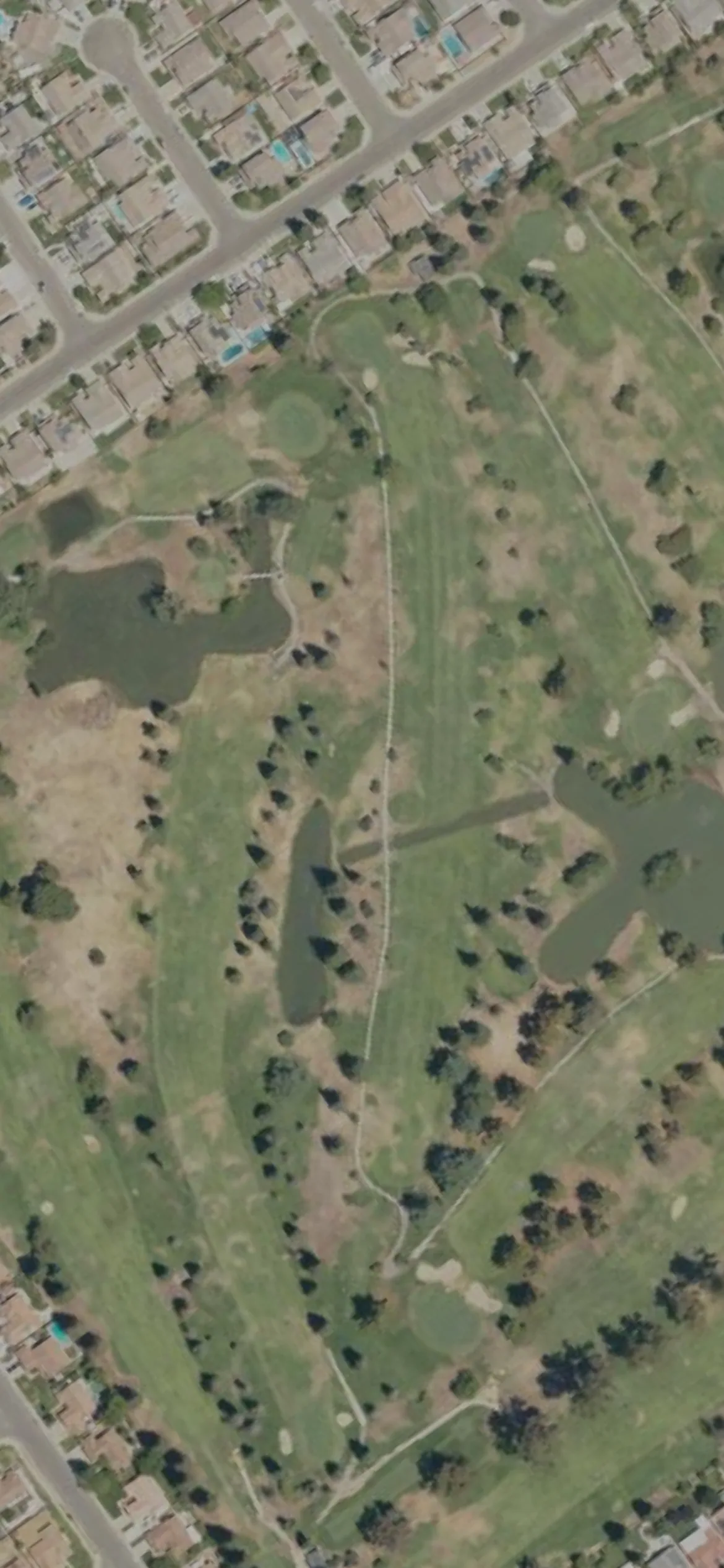 Rancho Del Rey GC hole 3 aerial preview, par 5, 477 yards