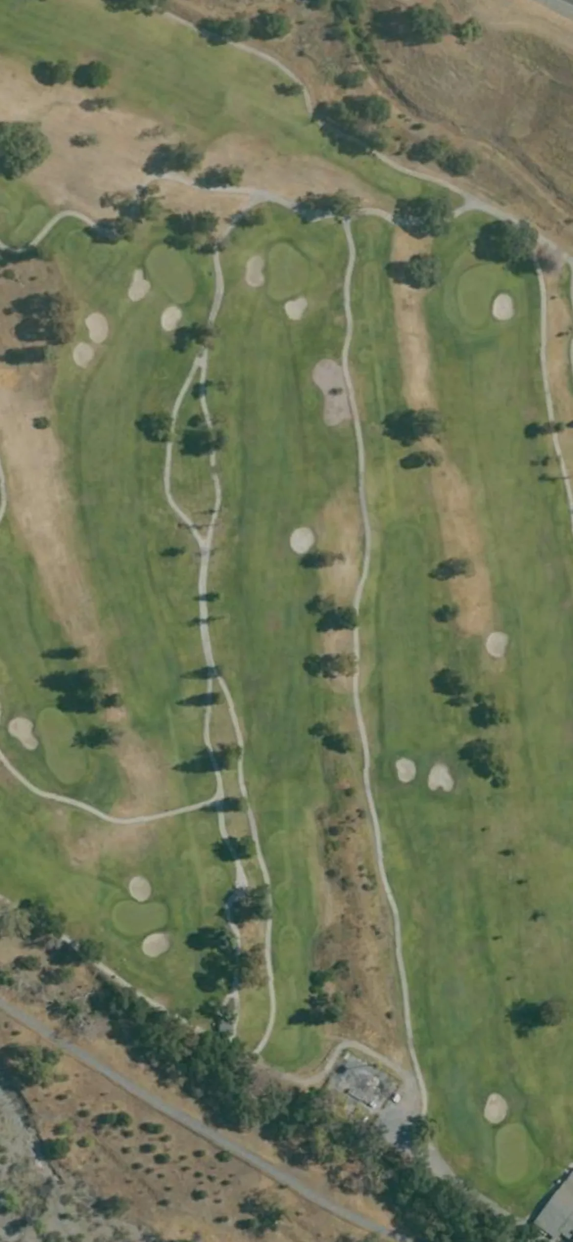 Coyote Creek GC - Valley hole 15 aerial preview, par 4, 407 yards