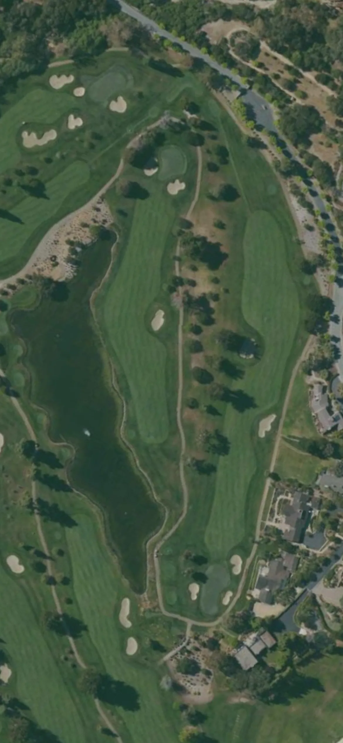 Corral de Tierra CC hole 15 aerial preview, par 4, 379 yards