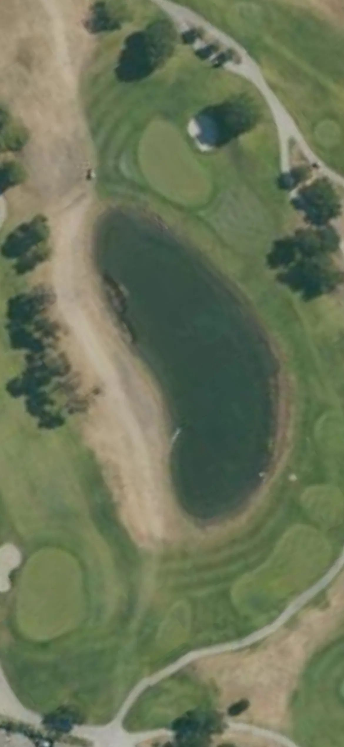 Coyote Creek GC - Valley hole 7 aerial preview, par 3, 196 yards