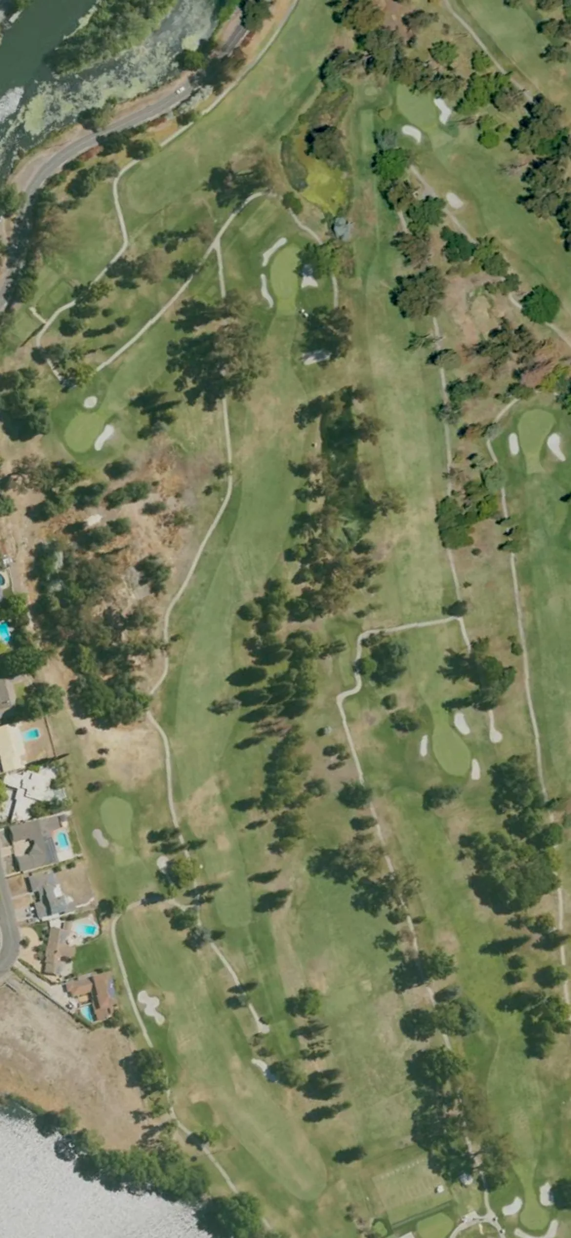 Stockton GCC hole 2 aerial preview, par 5, 523 yards