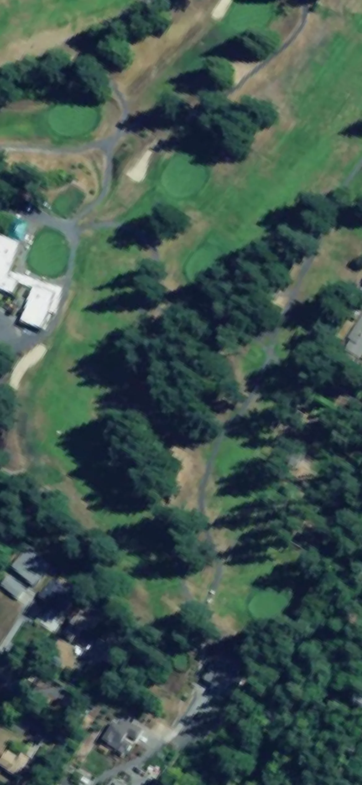 Kitsap Golf & Country Club hole 9 aerial preview, par 4, 350 yards