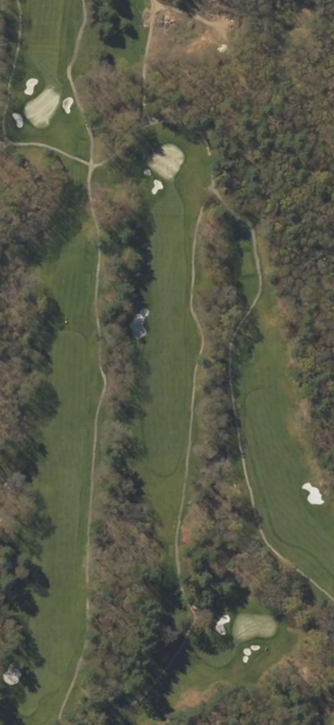 Toftrees Golf Resort hole 4 aerial preview, par 4, 387 yards