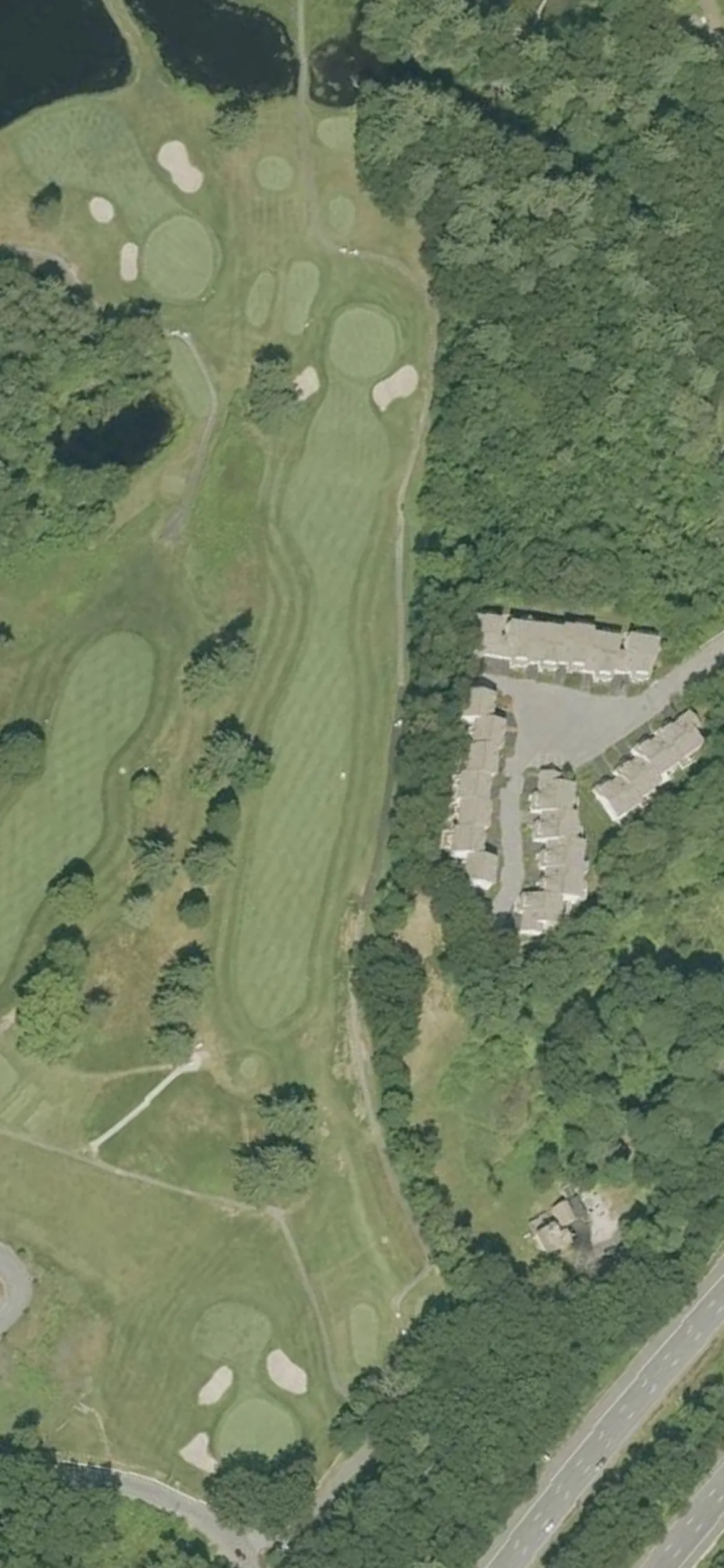 Haverhill Country Club hole 11 aerial preview, par 4, 402 yards