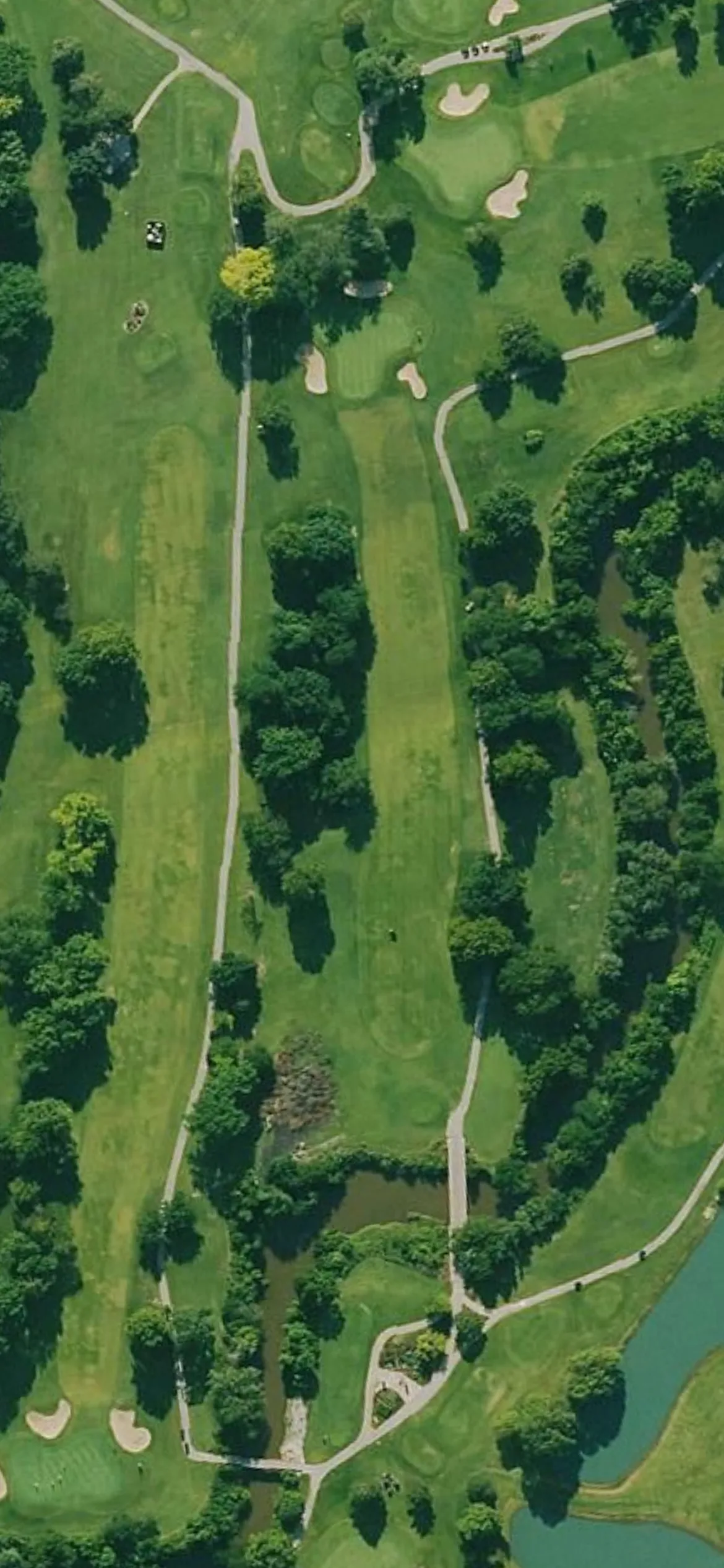Rolling Hills Country Club hole 7 aerial preview, par 4, 373 yards