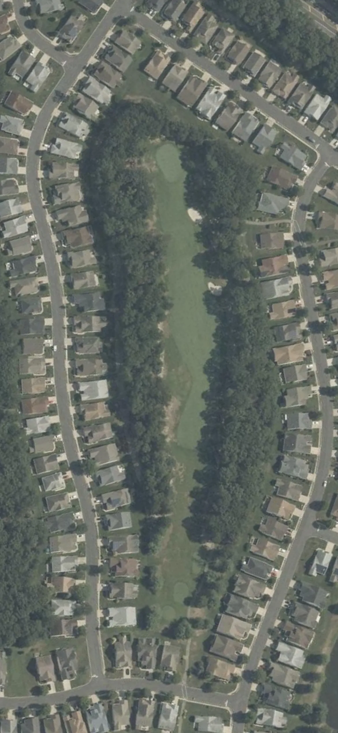 Westlake Golf & Country Club hole 16 aerial preview, par 4, 404 yards