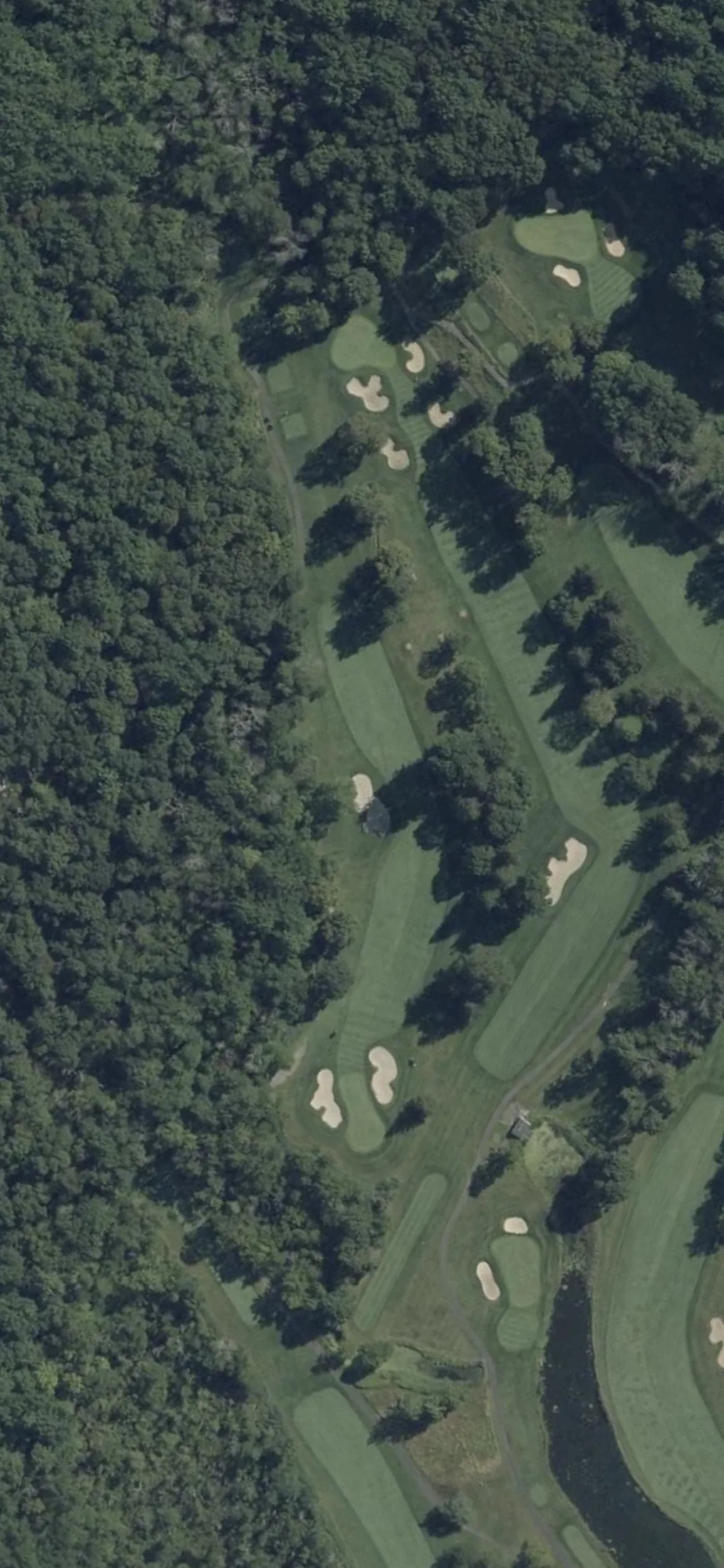 Panther Valley Country Club hole 11 aerial preview, par 5, 521 yards