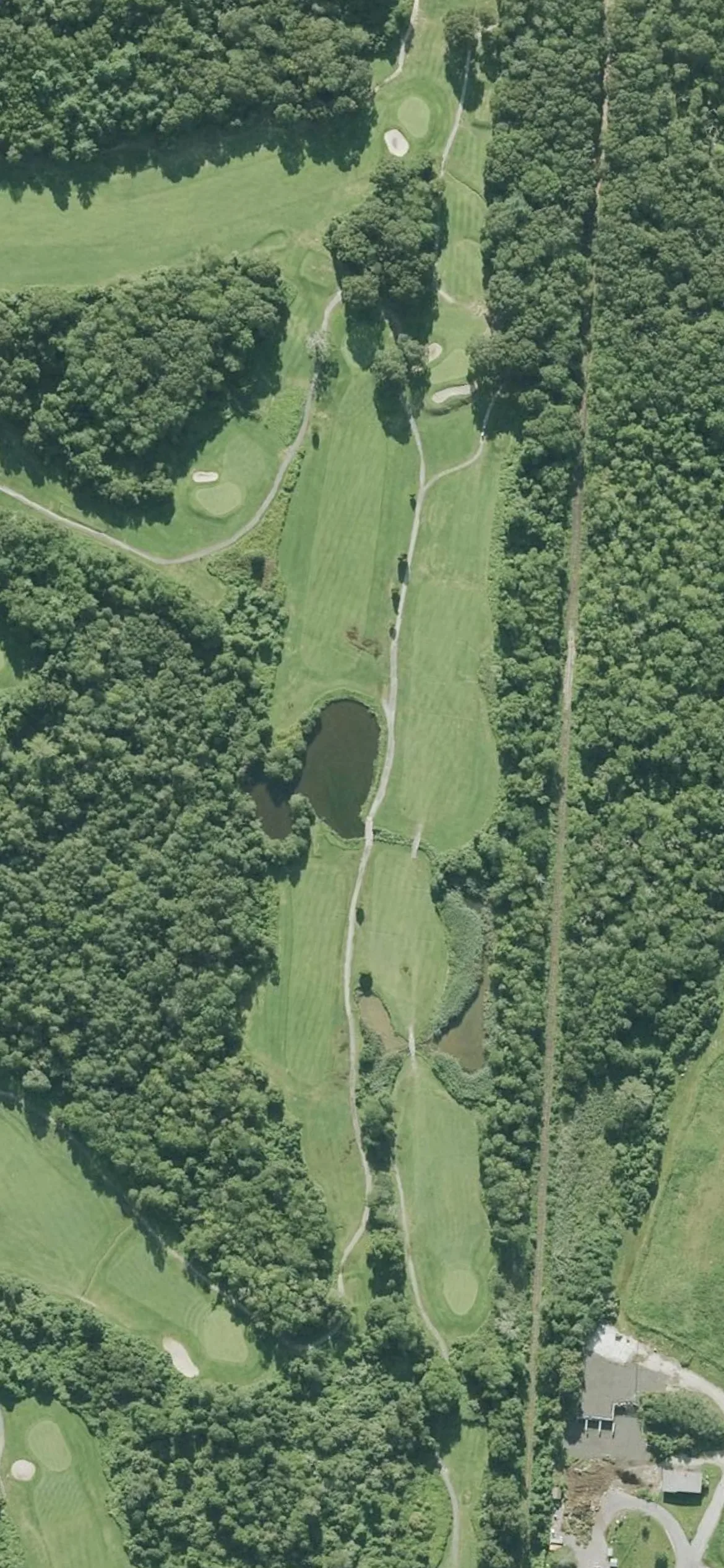 Whaling City Golf Course hole 7 aerial preview, par 5, 552 yards