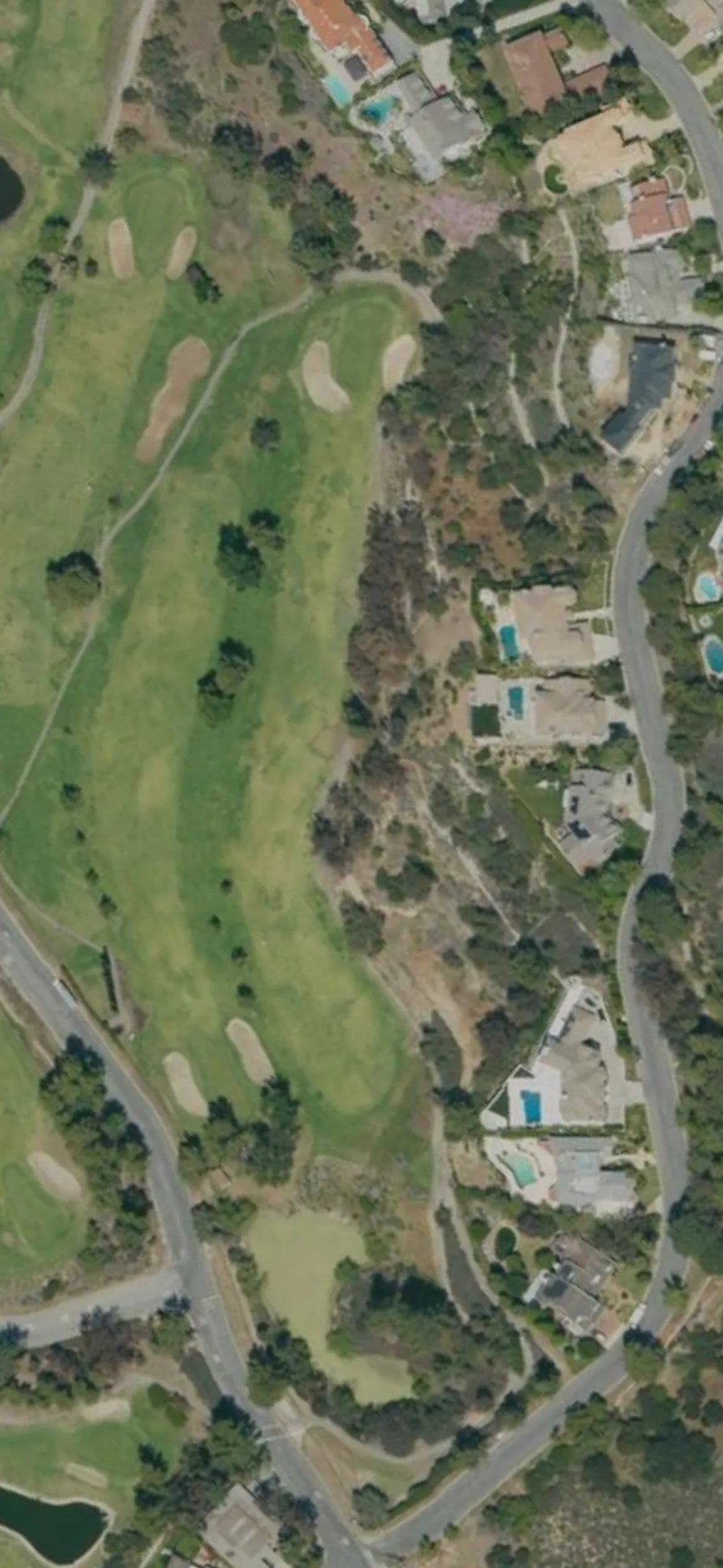 La Canada Flintridge Country Club hole 2 aerial preview, par 4, 416 yards