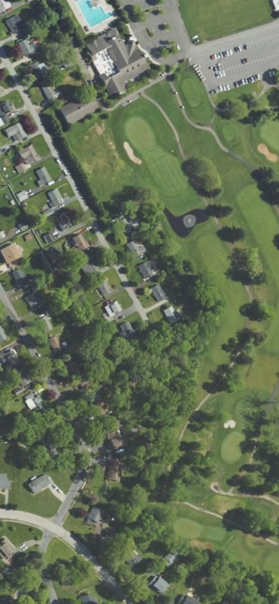 The Club at Shannondell hole 18 aerial preview, par 4, 403 yards