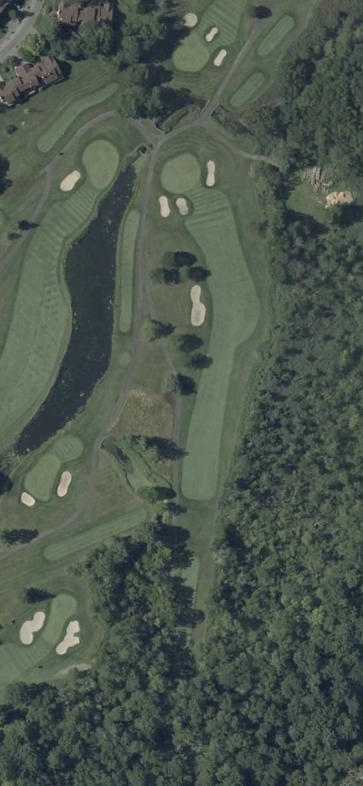 Panther Valley Country Club hole 4 aerial preview, par 4, 381 yards