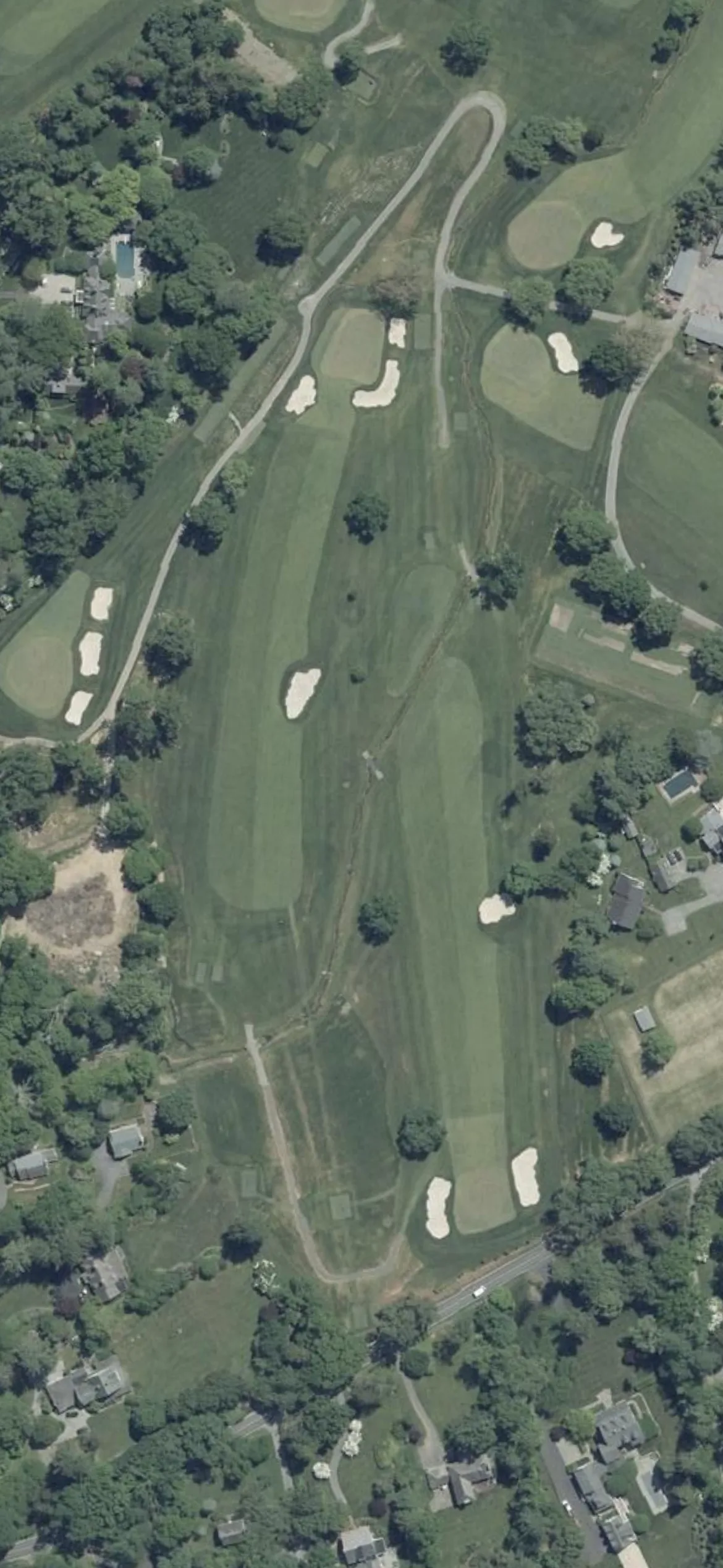 Green Spring Valley Hunt Club hole 4 aerial preview, par 4, 450 yards