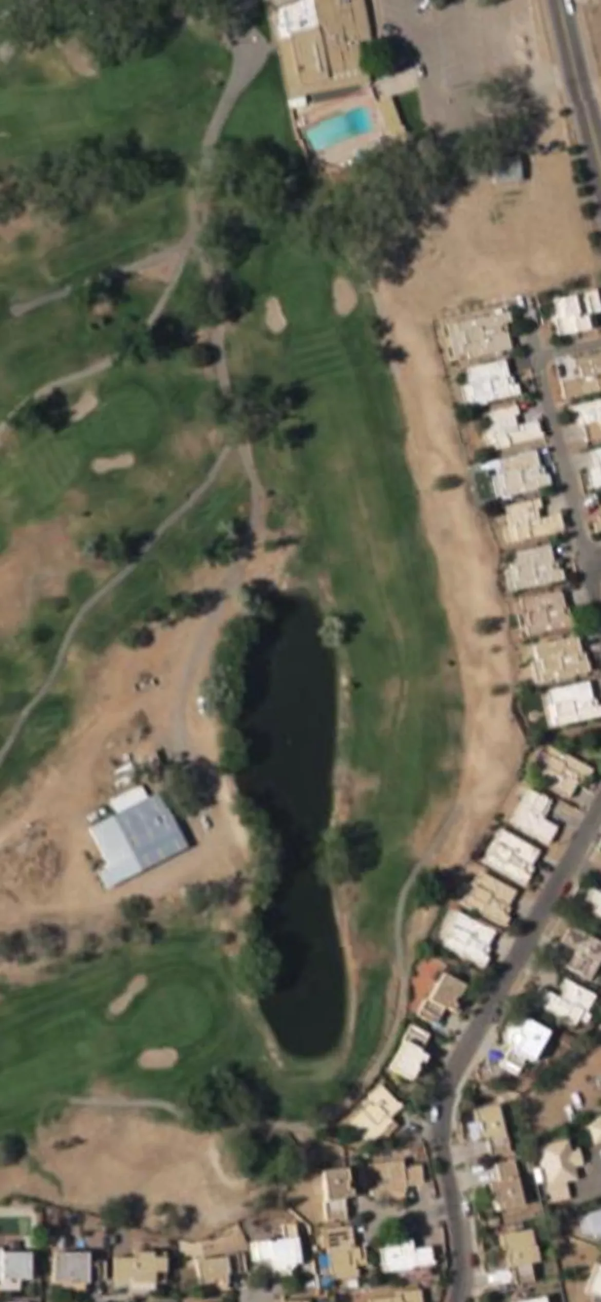 Santa Fe CC hole 6 aerial preview, par 4, 346 yards