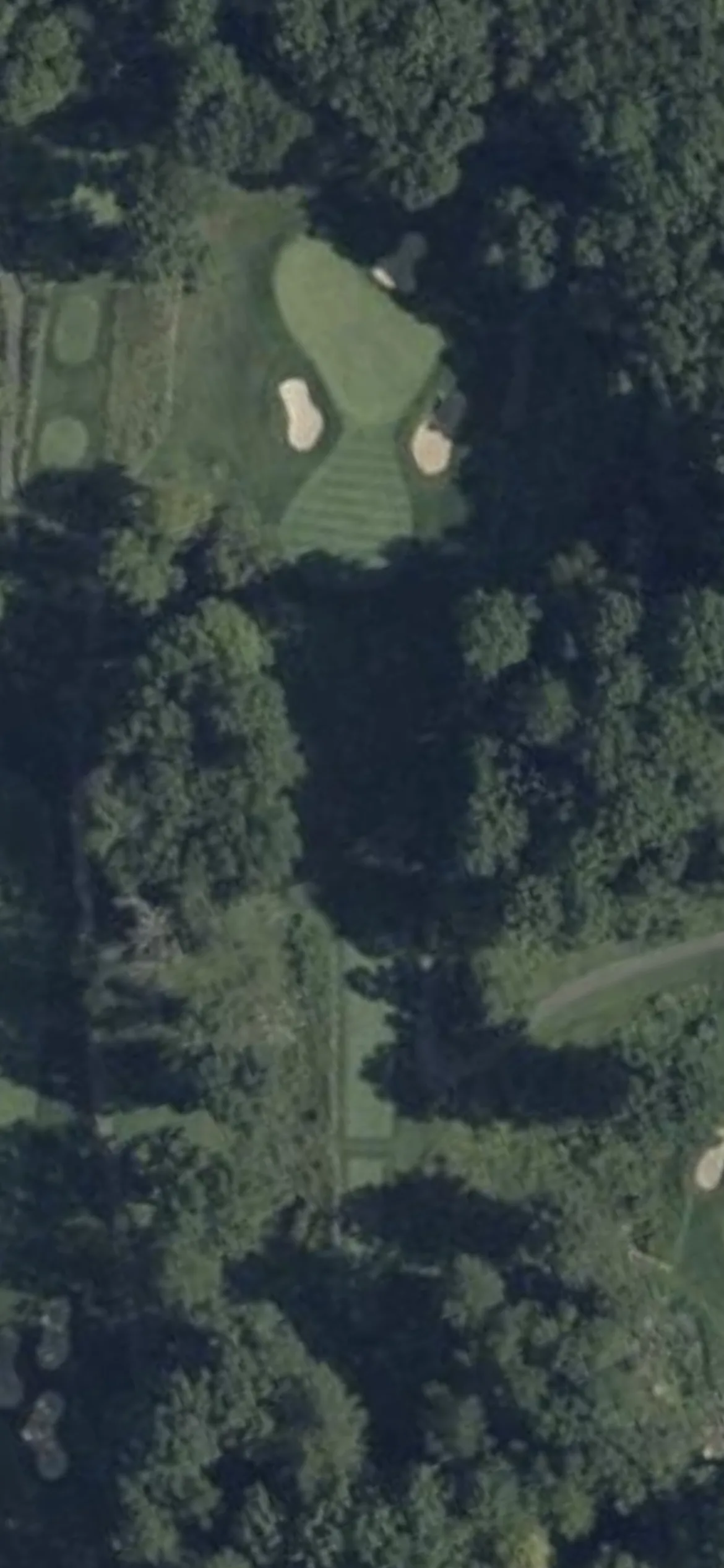 Panther Valley Country Club hole 2 aerial preview, par 3, 199 yards