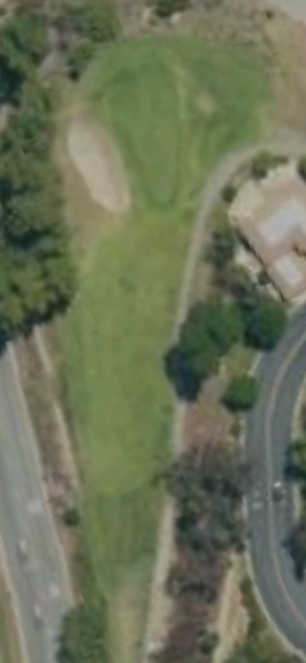 La Canada Flintridge Country Club hole 9 aerial preview, par 3, 118 yards