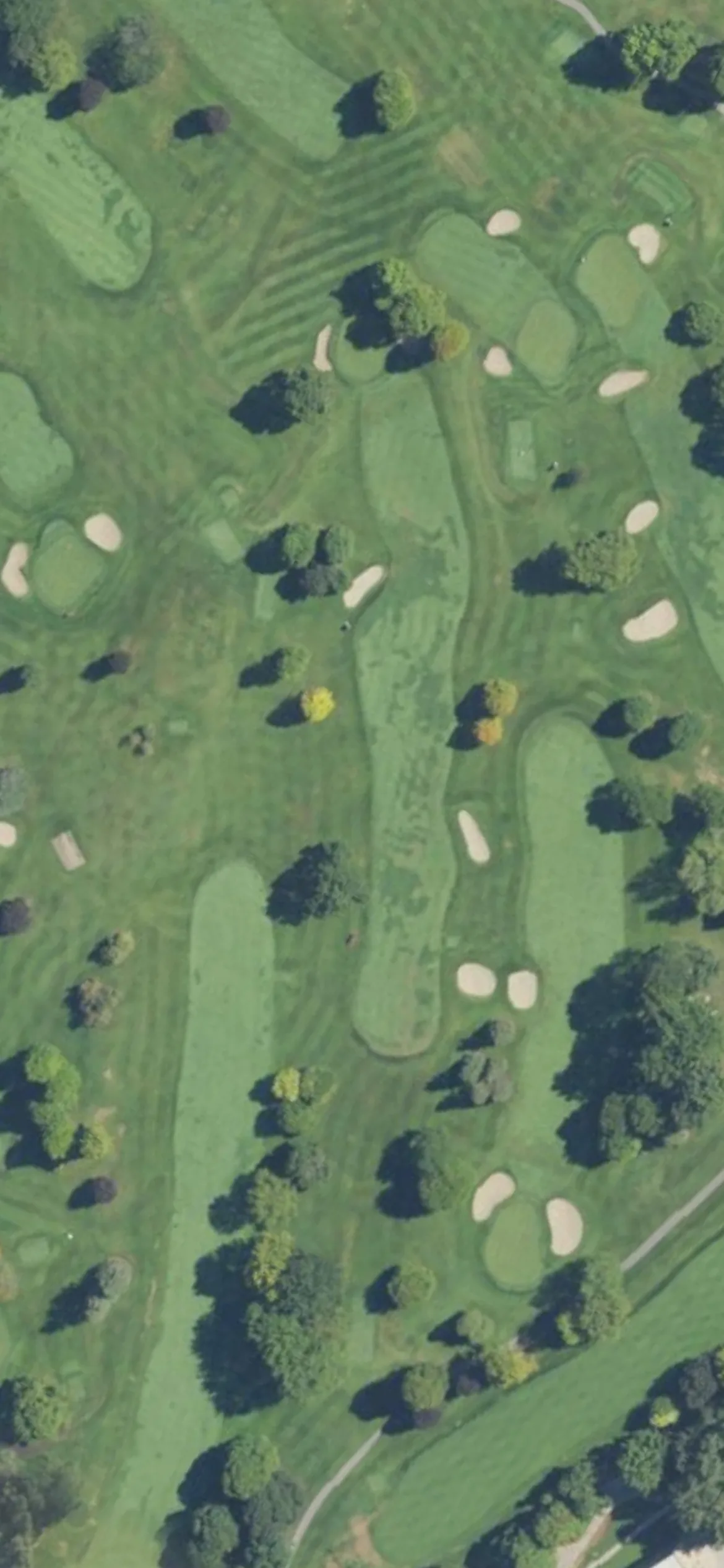 Kent Country Club hole 11 aerial preview, par 4, 382 yards