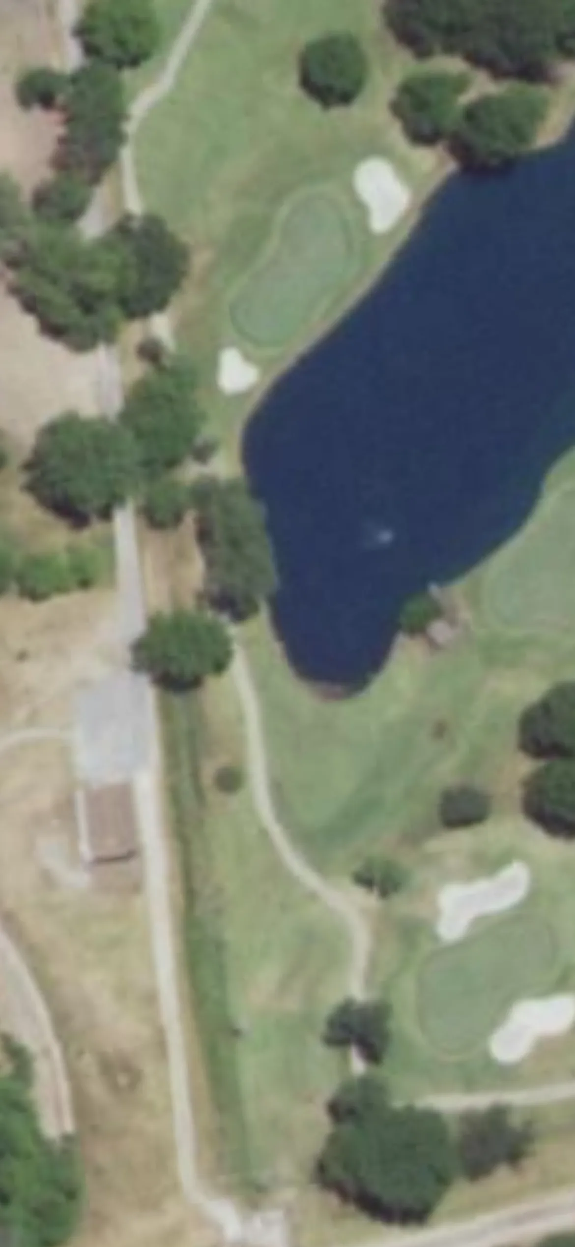 Twin Hills Golf & Country Club hole 11 aerial preview, par 3, 179 yards