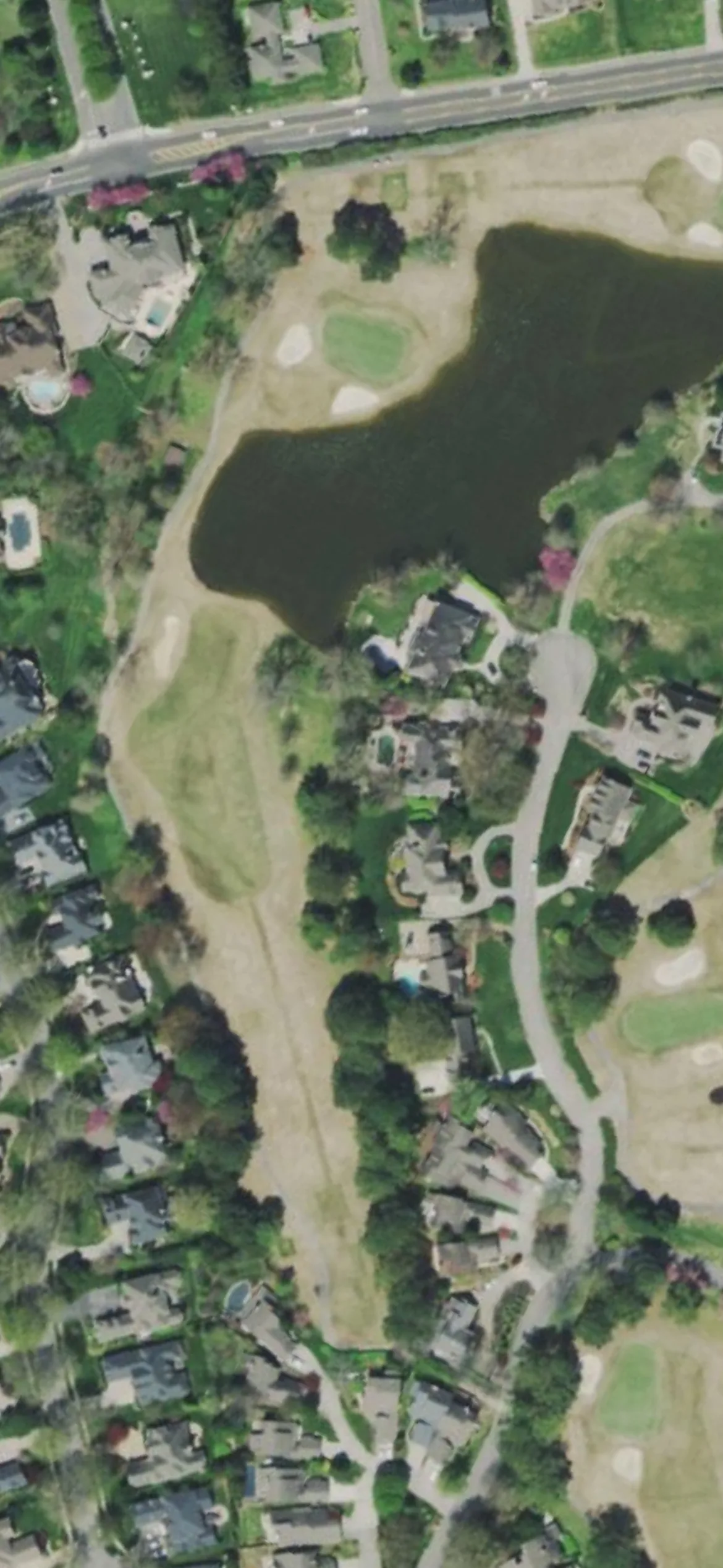 Fox Den Country Club hole 12 aerial preview, par 4, 373 yards