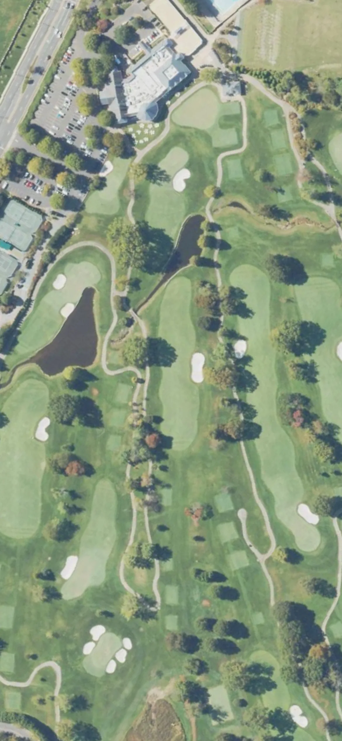 Westwood Country Club hole 18 aerial preview, par 4, 447 yards