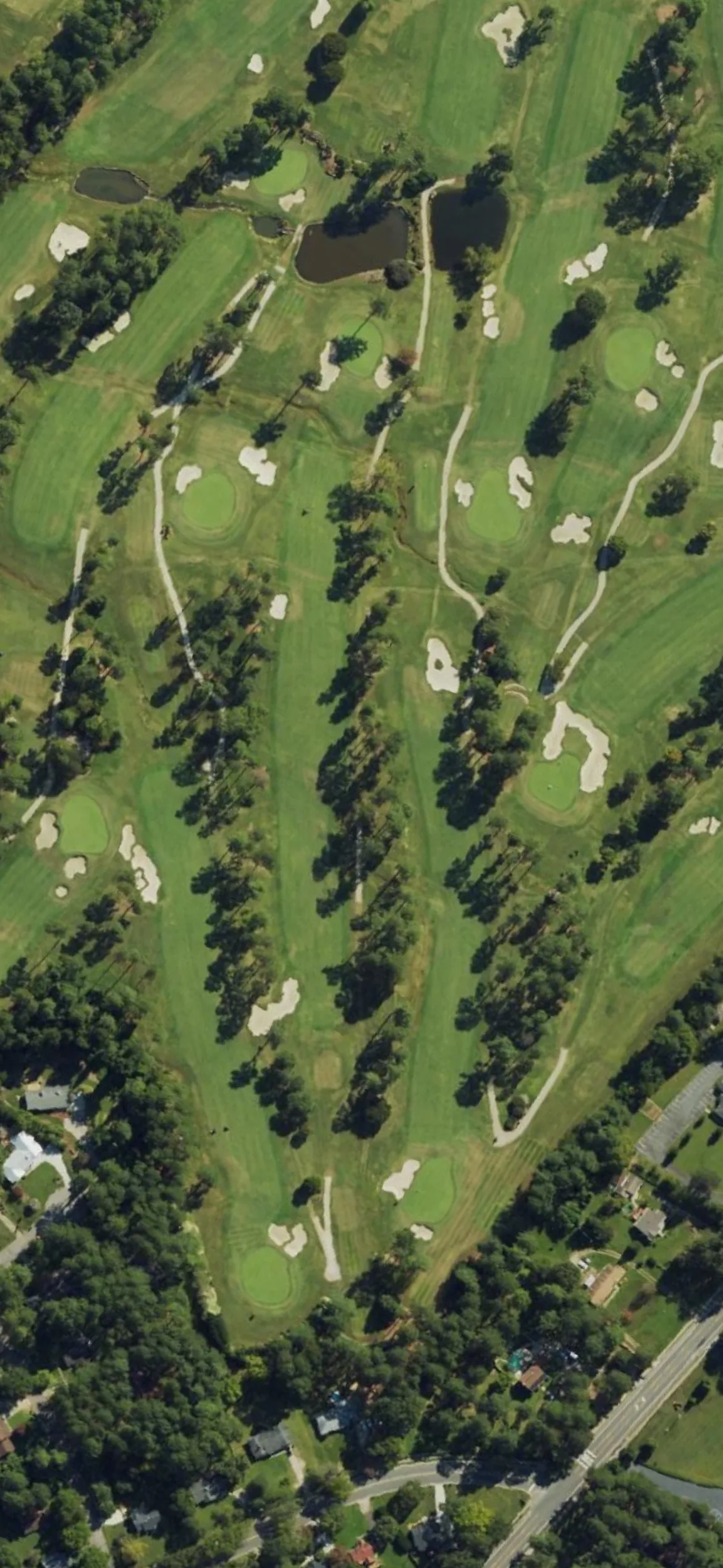 Raleigh CC hole 8 aerial preview, par 5, 570 yards