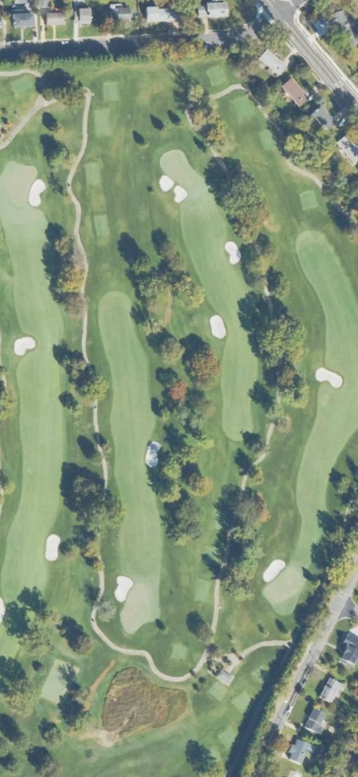 Westwood Country Club hole 13 aerial preview, par 4, 419 yards