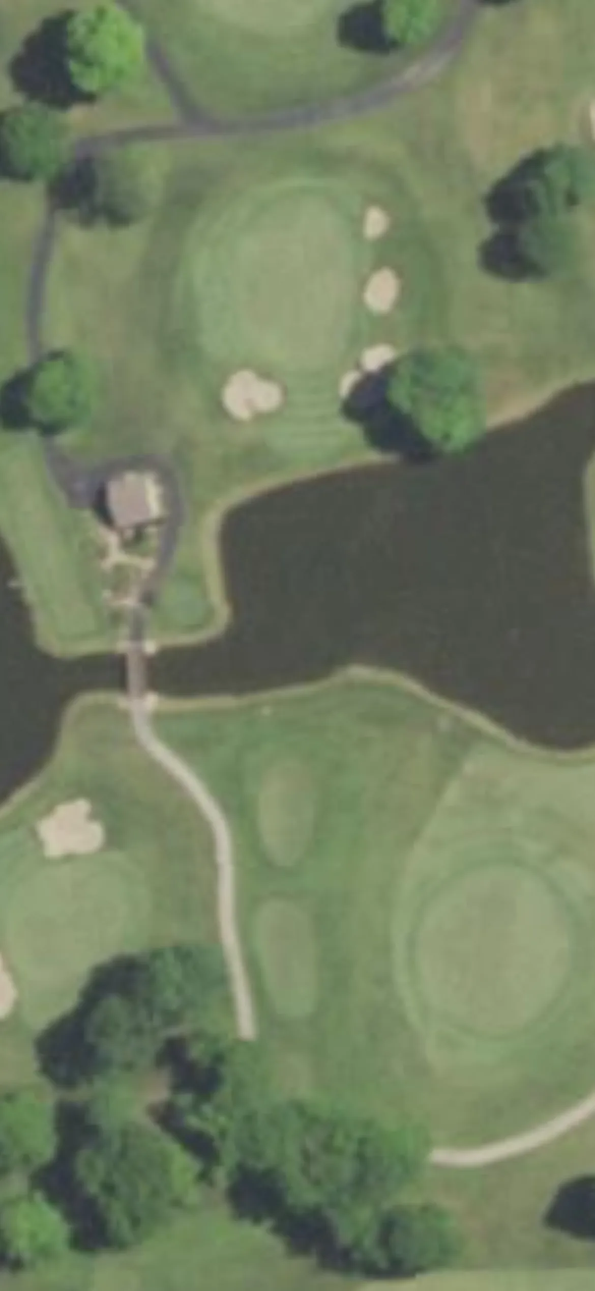 The Wisconsin Country Club hole 8 aerial preview, par 3, 173 yards