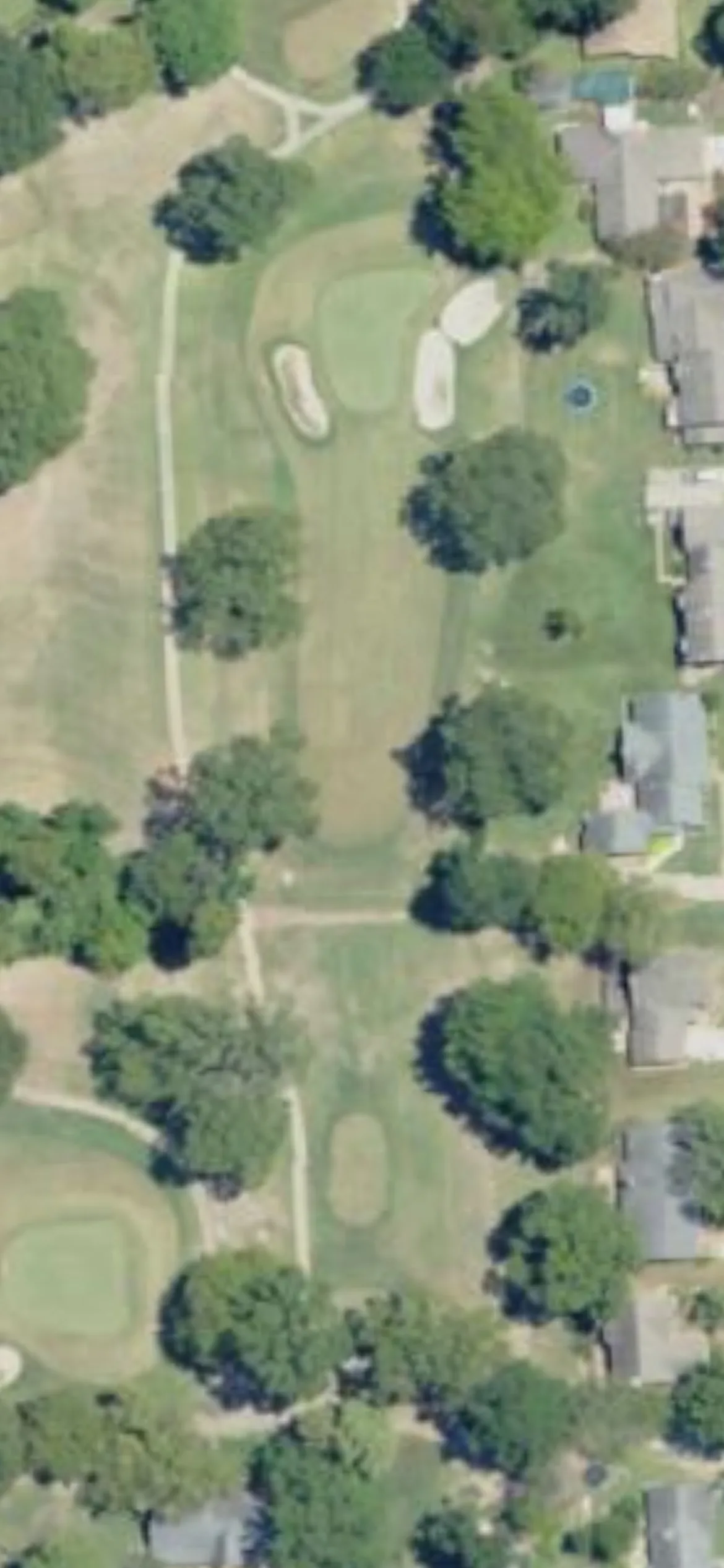 Greenville Country Club hole 12 aerial preview, par 3, 186 yards