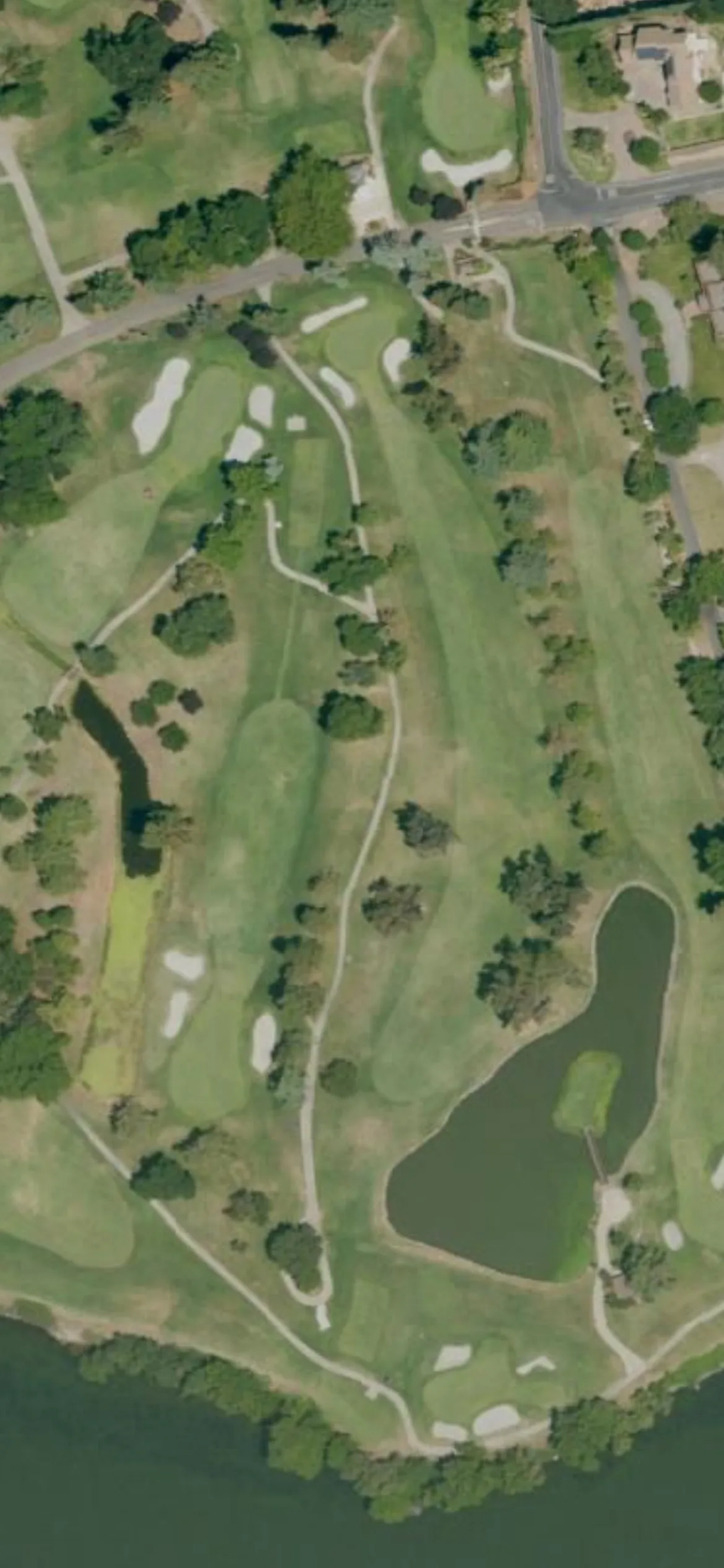 Stockton GCC hole 12 aerial preview, par 4, 353 yards
