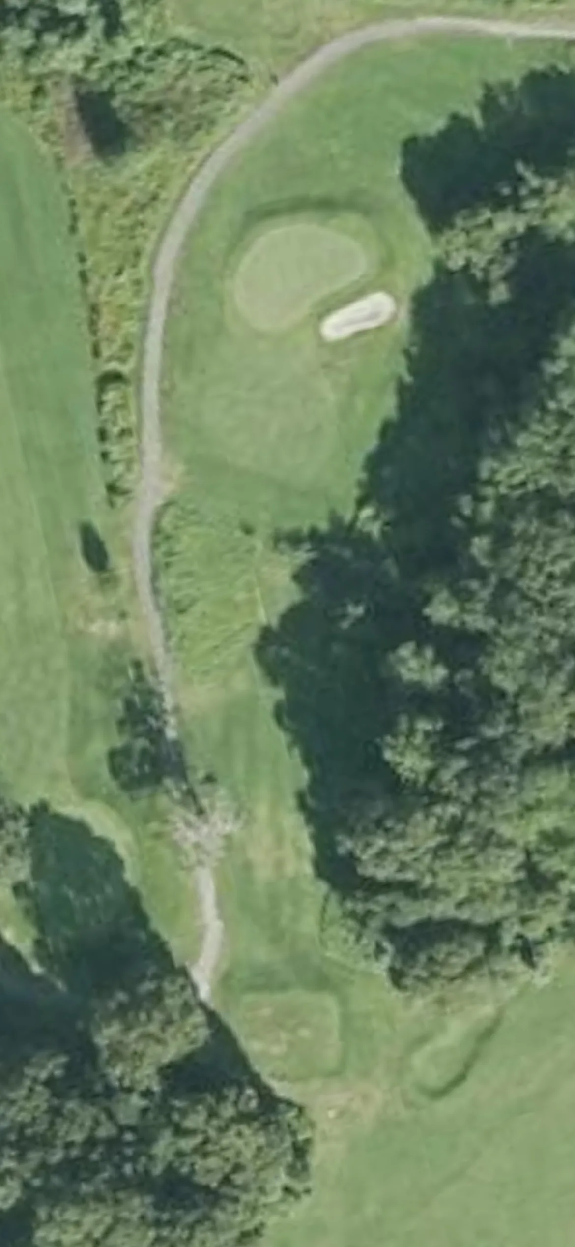 Whaling City Golf Course hole 8 aerial preview, par 3, 146 yards