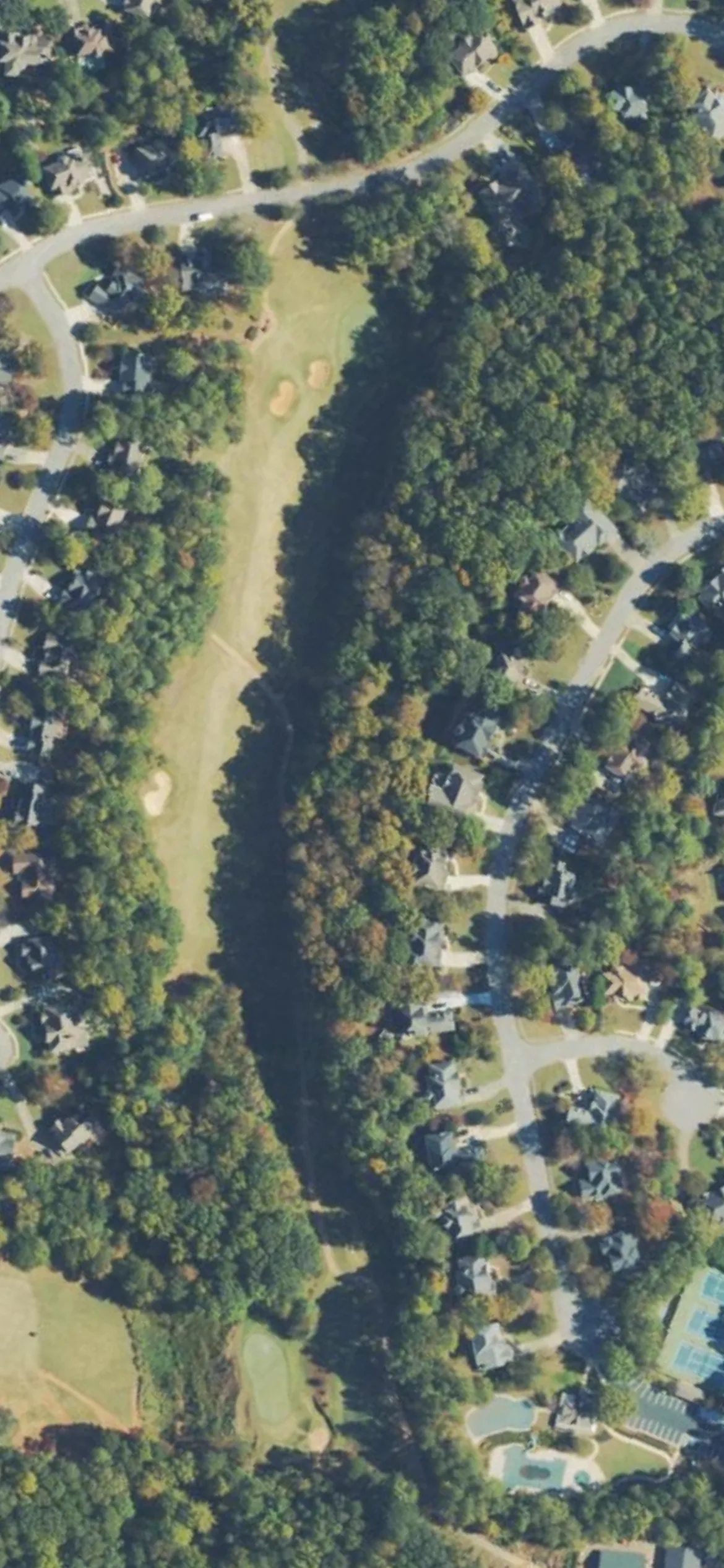 Trophy Club of Apalachee hole 15 aerial preview, par 5, 480 yards