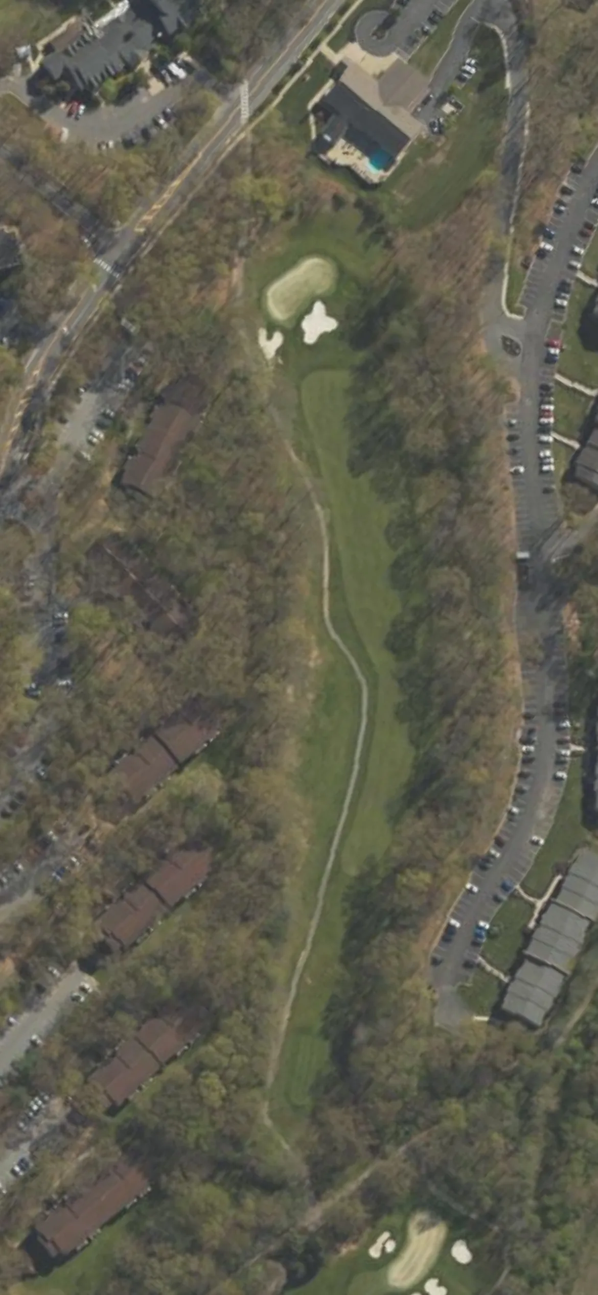 Toftrees Golf Resort hole 13 aerial preview, par 4, 362 yards