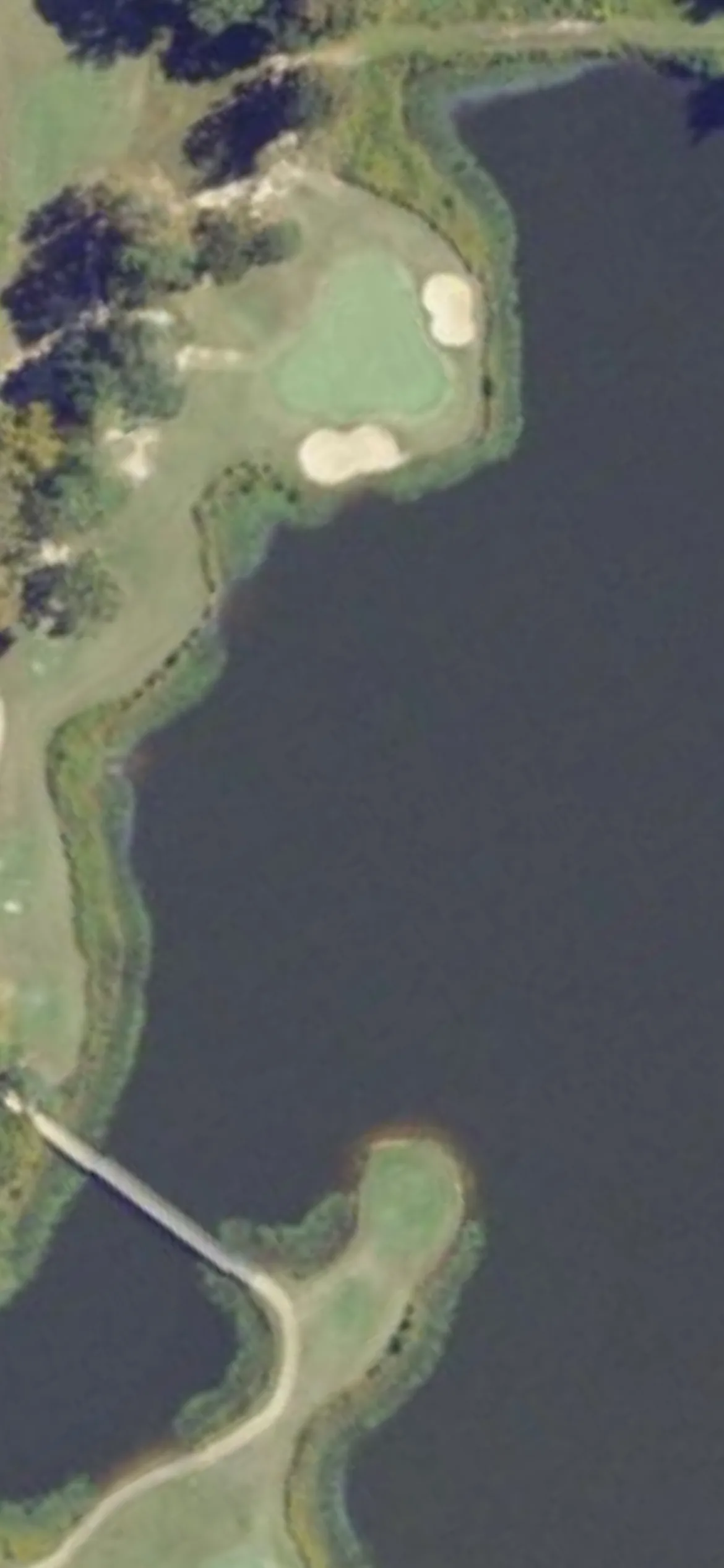 Kiskiack Golf Club hole 11 aerial preview, par 3, 201 yards