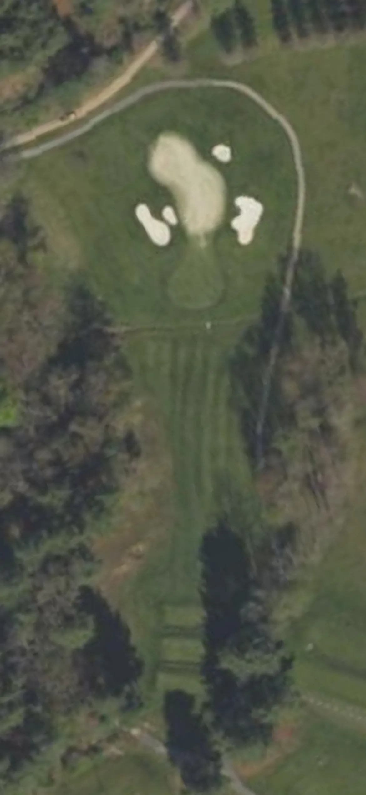 Toftrees Golf Resort hole 10 aerial preview, par 3, 180 yards