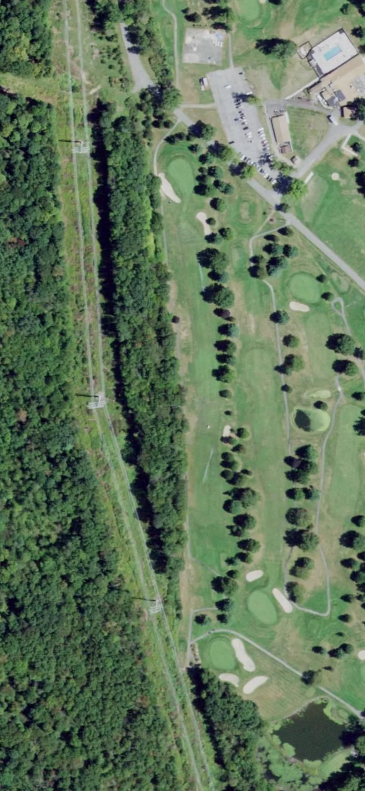 Otterkill Country Club hole 14 aerial preview, par 5, 523 yards