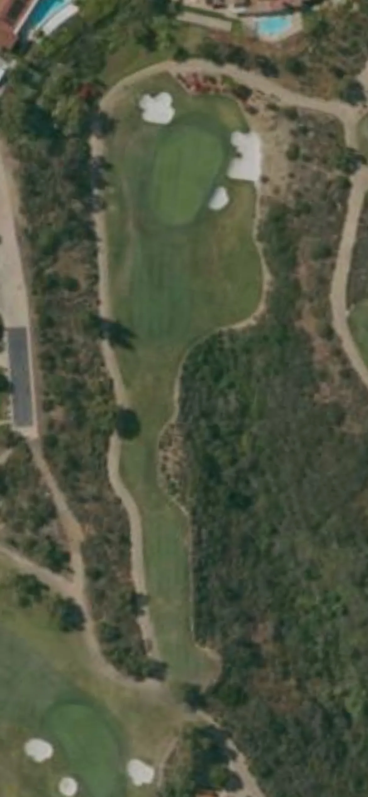 The Crosby Club hole 8 aerial preview, par 3, 179 yards
