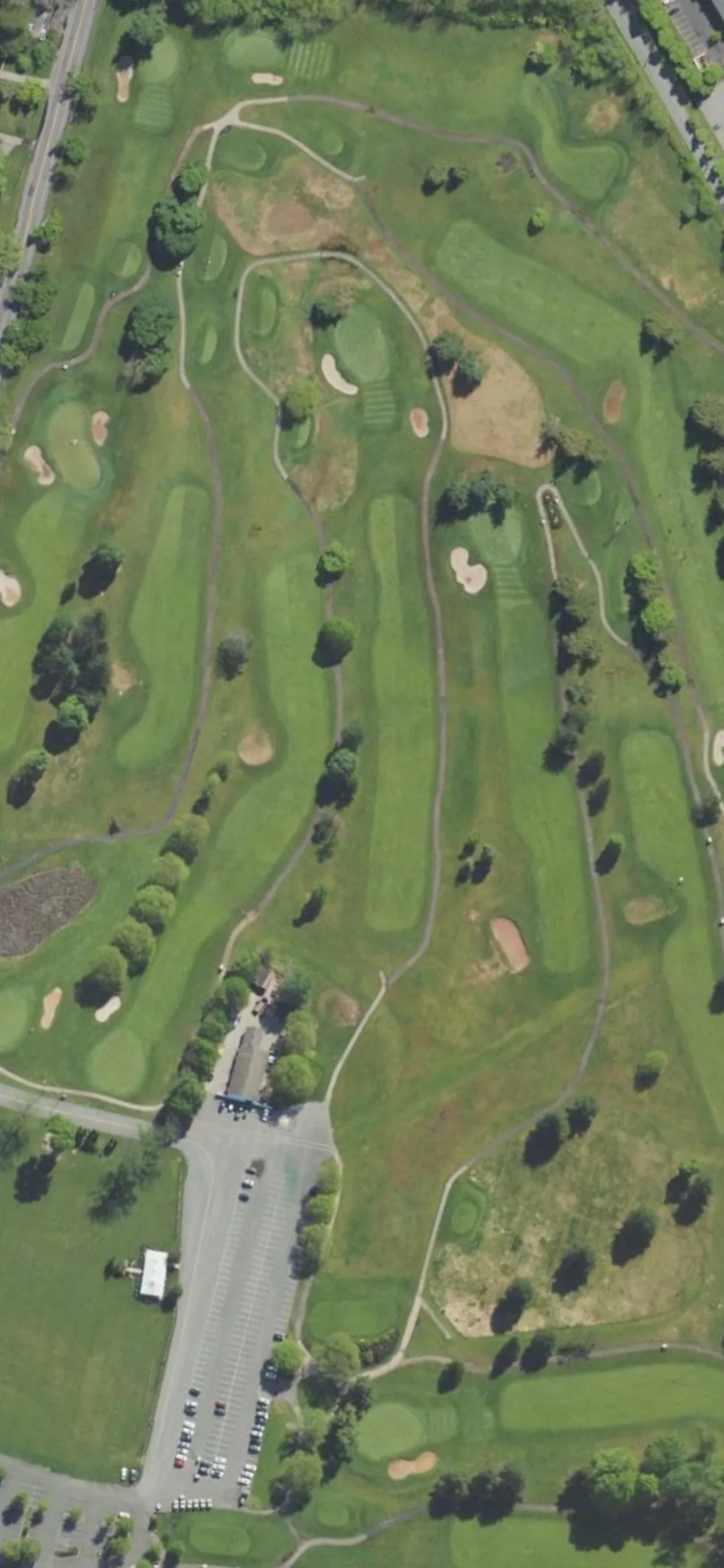 The Club at Shannondell hole 5 aerial preview, par 5, 462 yards