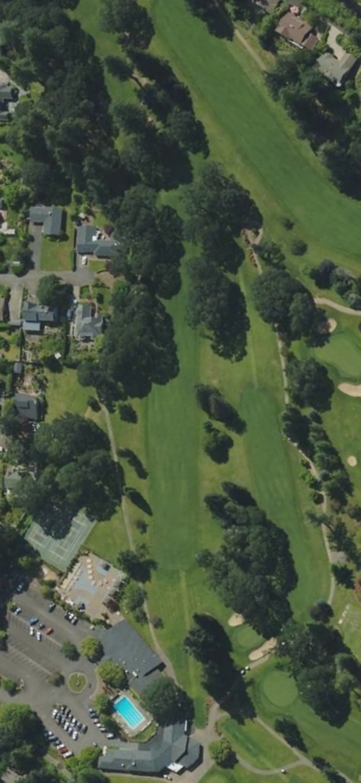 Corvallis Club hole 10 aerial preview, par 4, 359 yards