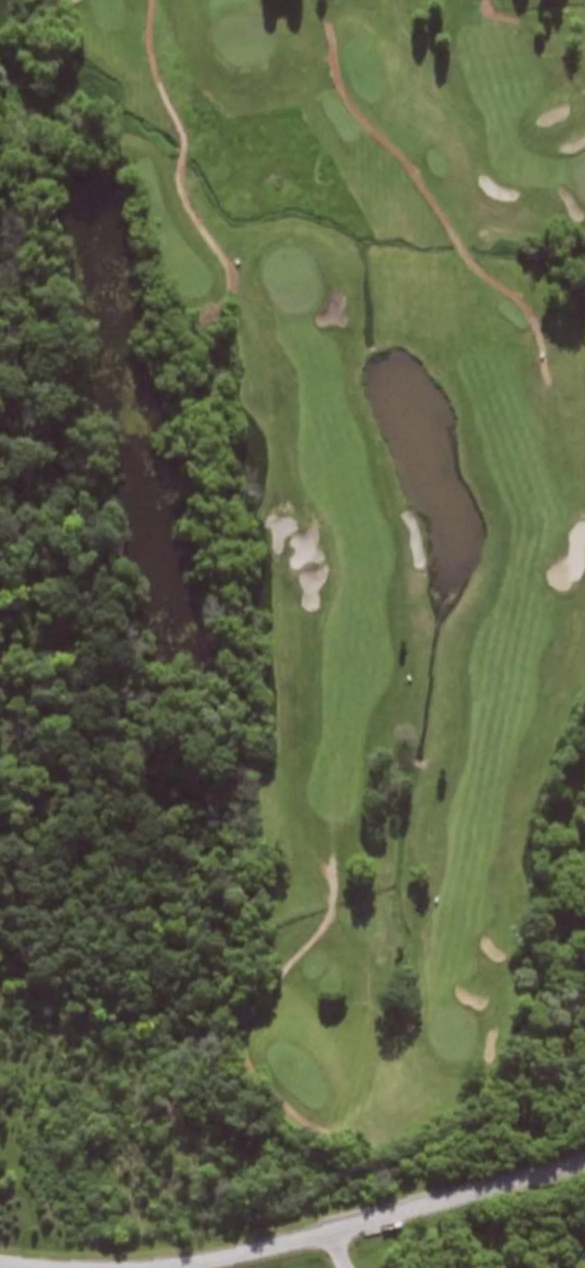 Western Lakes hole 7 aerial preview, par 4, 419 yards