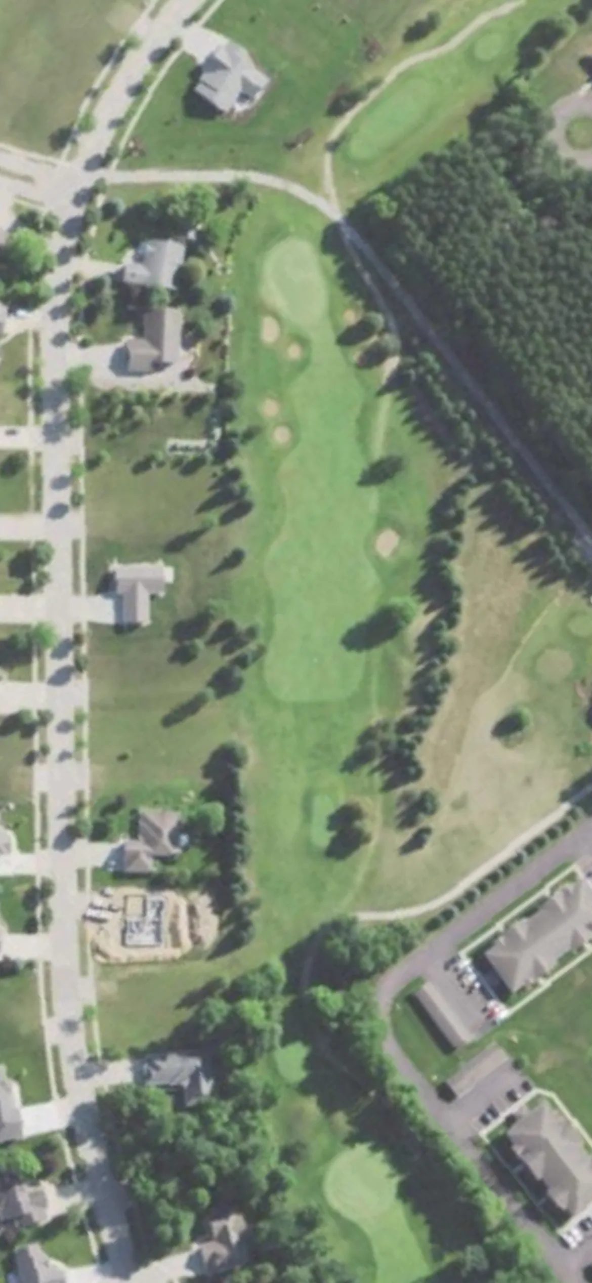 Par 4 Resort - Foxfire Golf Club hole 14 aerial preview, par 4, 311 yards