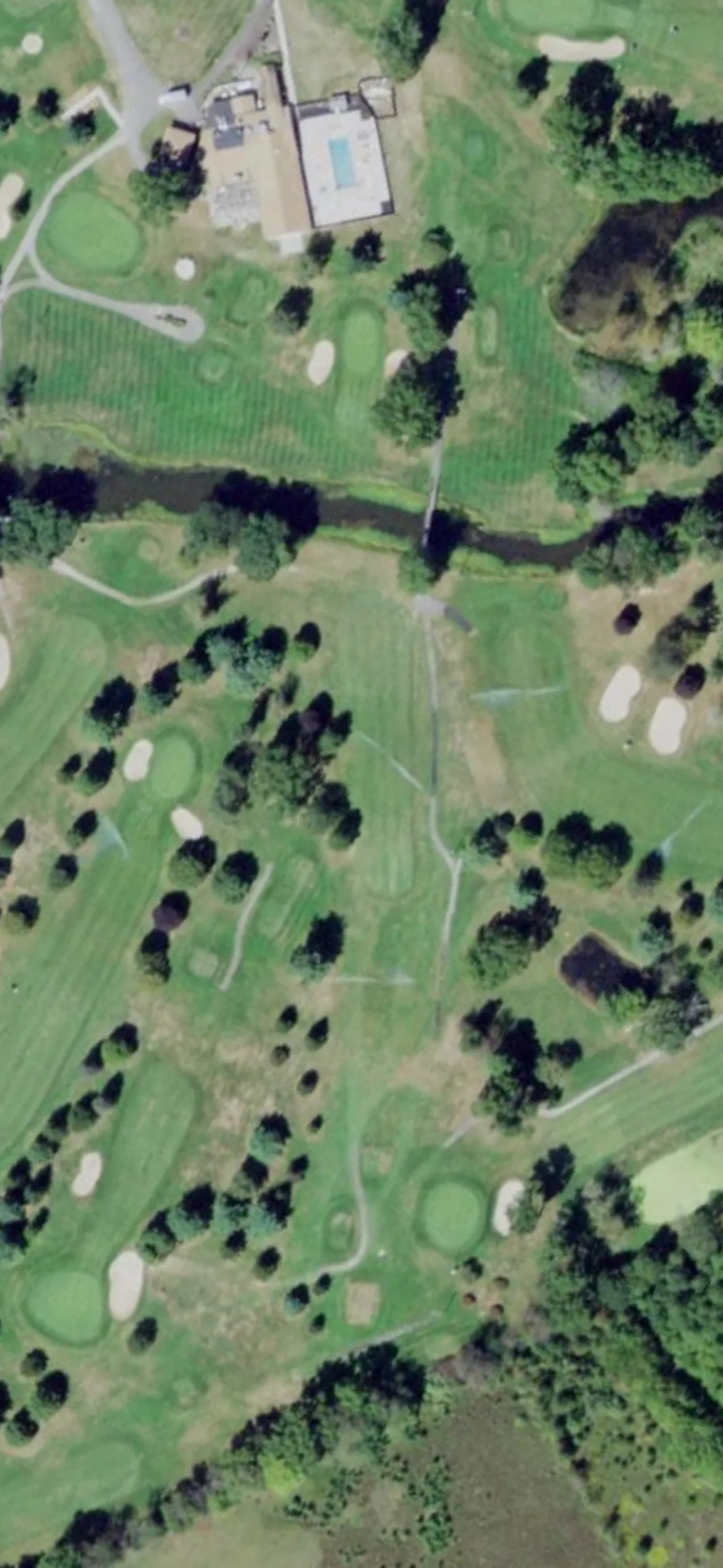 Otterkill Country Club hole 4 aerial preview, par 4, 383 yards