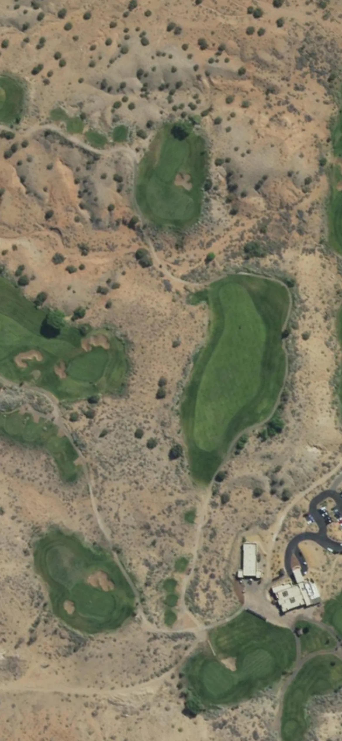 Twin Warriors GC hole 10 aerial preview, par 4, 483 yards